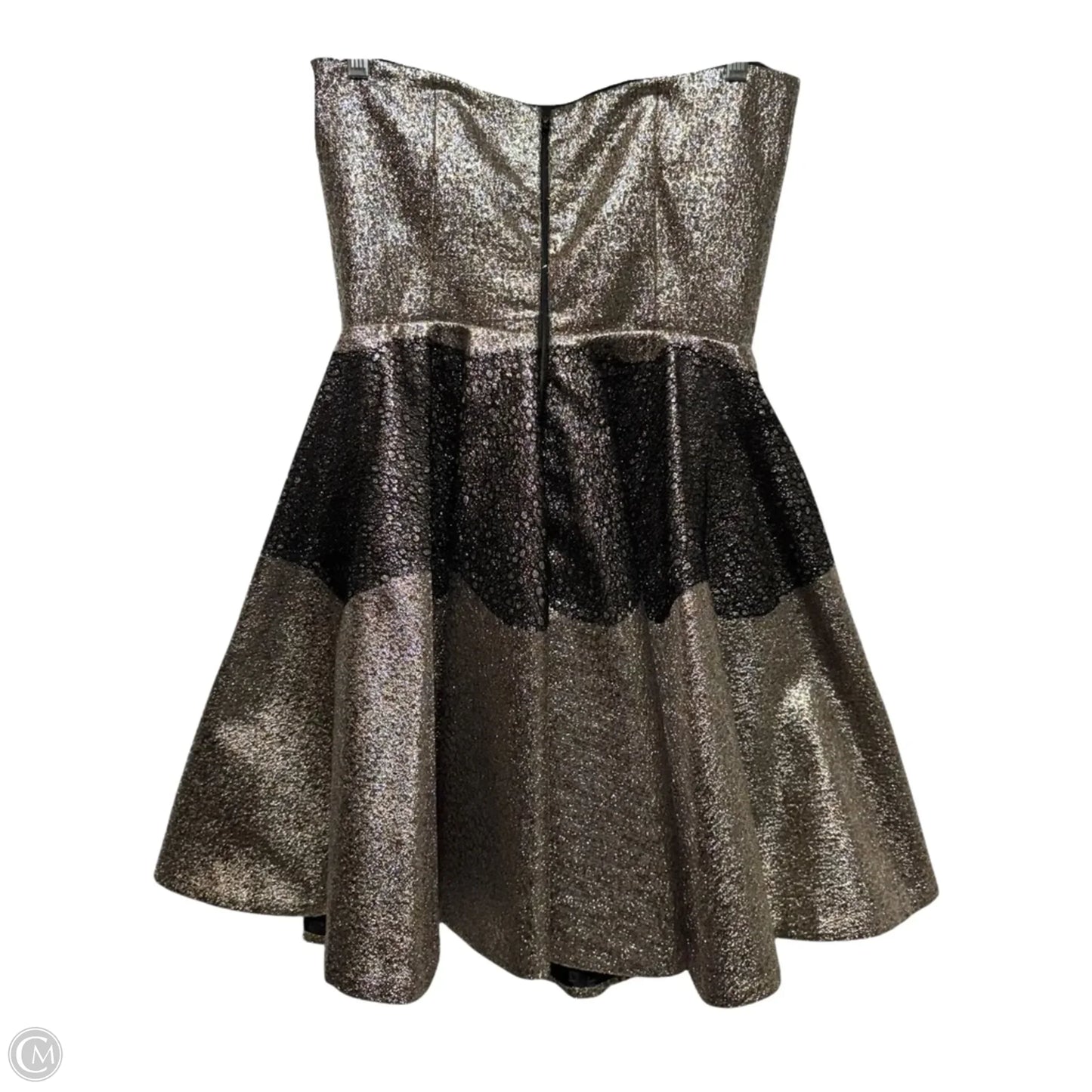 Metallic Strapless Dress Party Short By Sachin & Babi In Gold, Size: 8