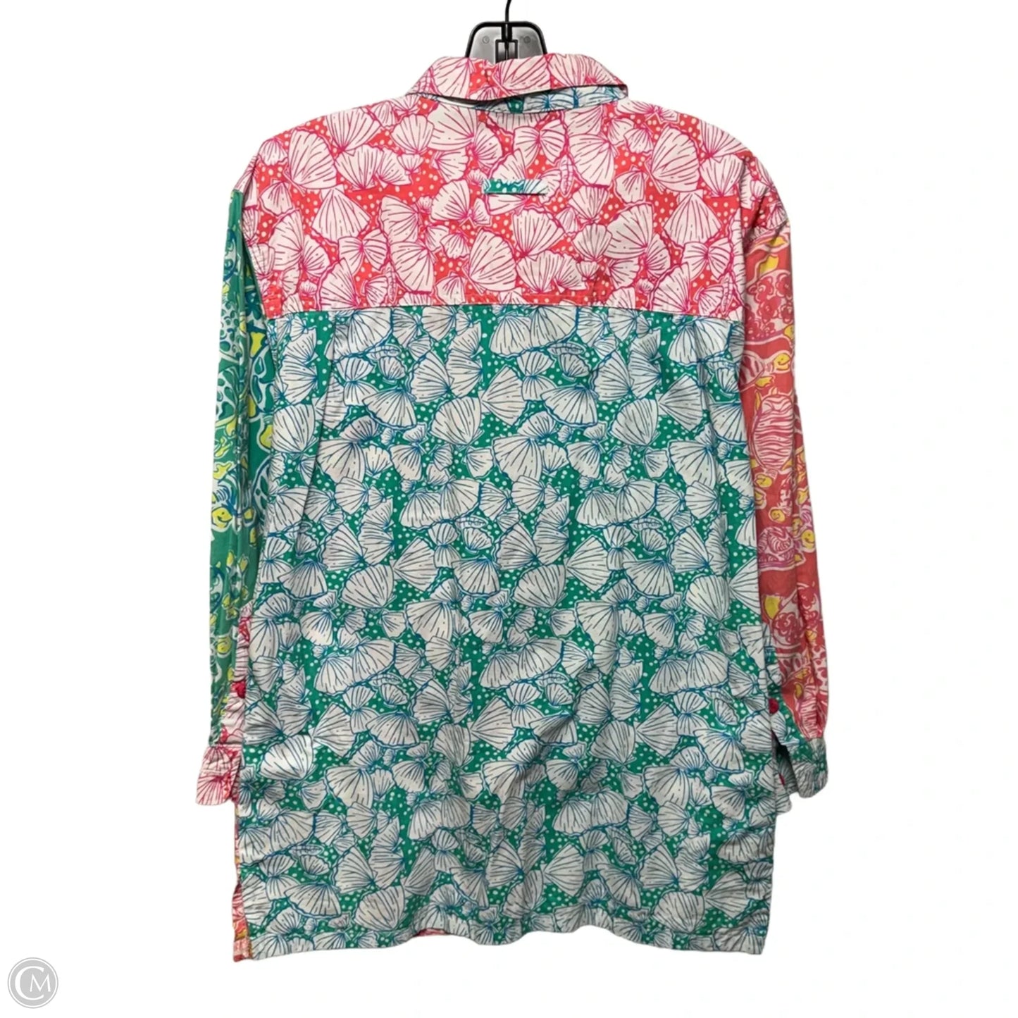 Vintage Tiger Lilly Button Down Shirt Designer By Lilly Pulitzer In Animal Print, Size: S