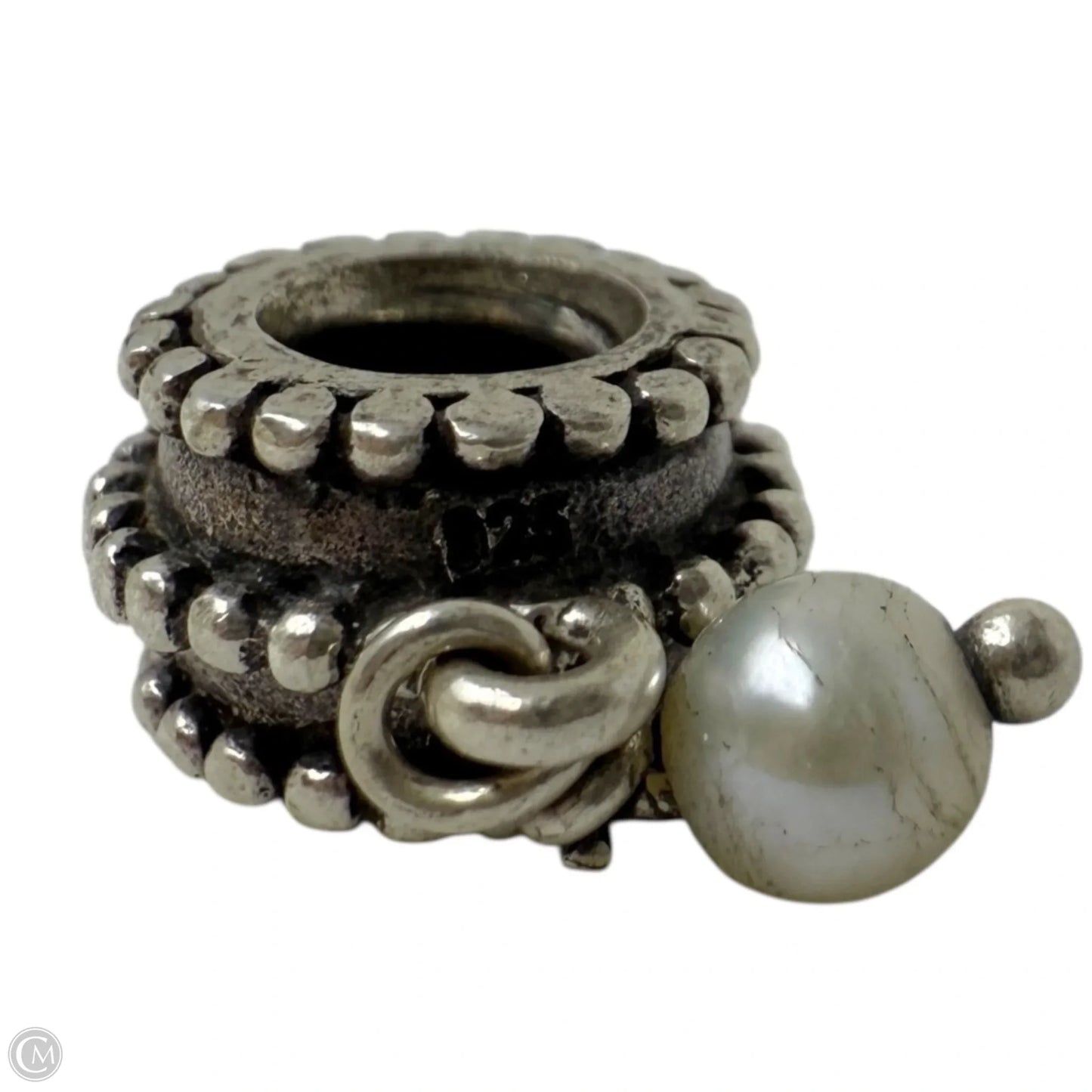 Sterling Silver Beveled Pearl Dangle Charm Charm By Pandora