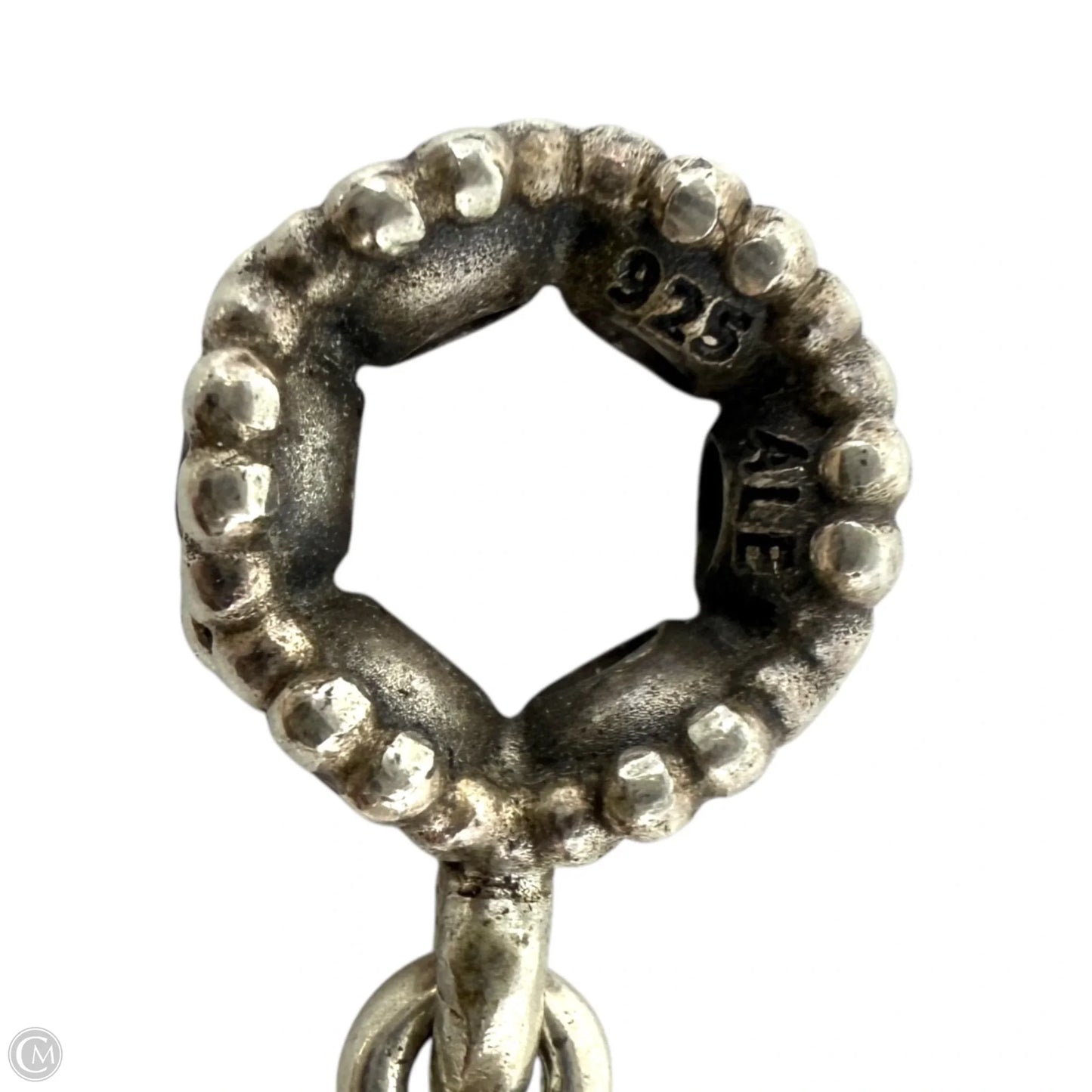 Sterling Silver & Pink CZ Peace Dangle Charm By Pandora