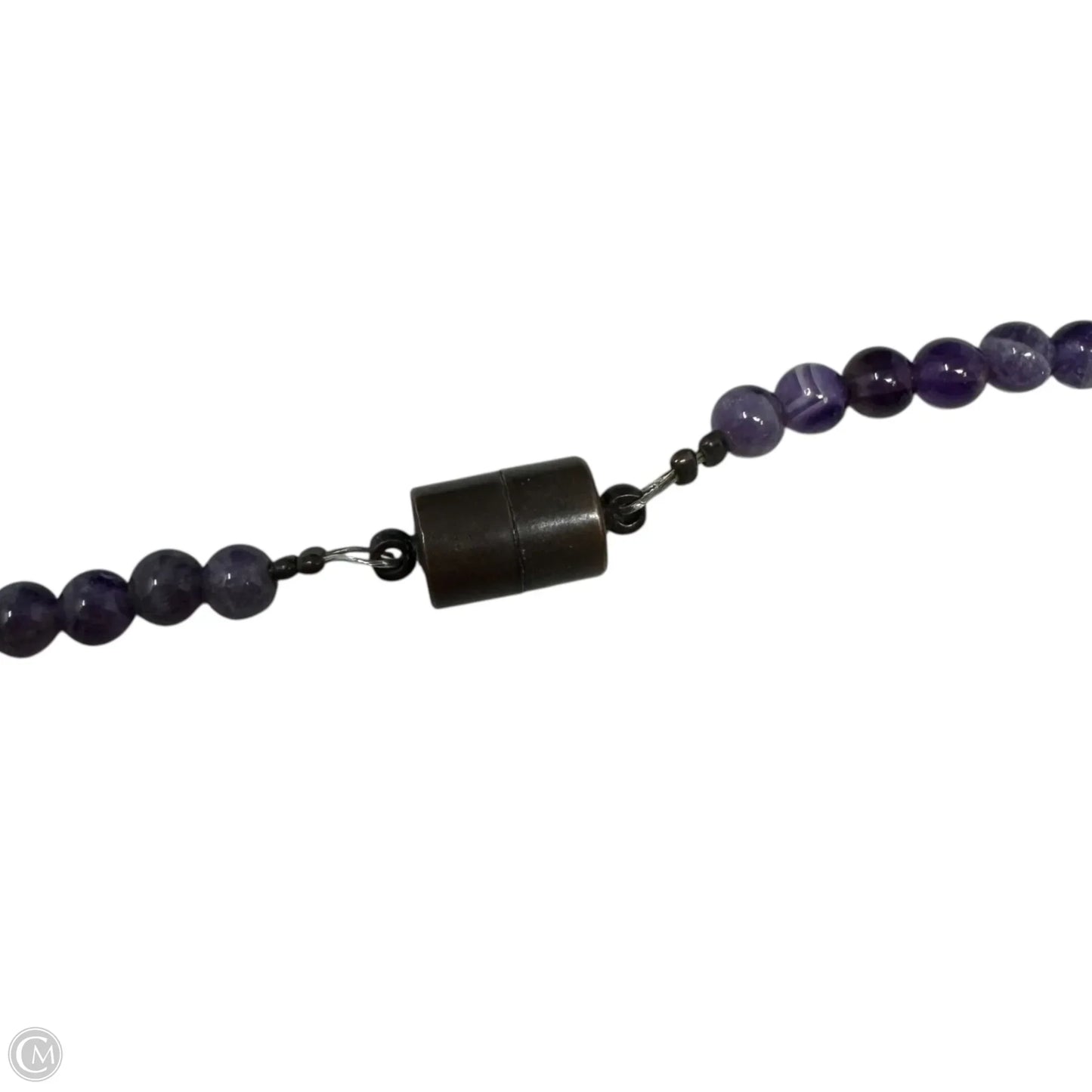 Pearl & Purple Bead Short Necklace