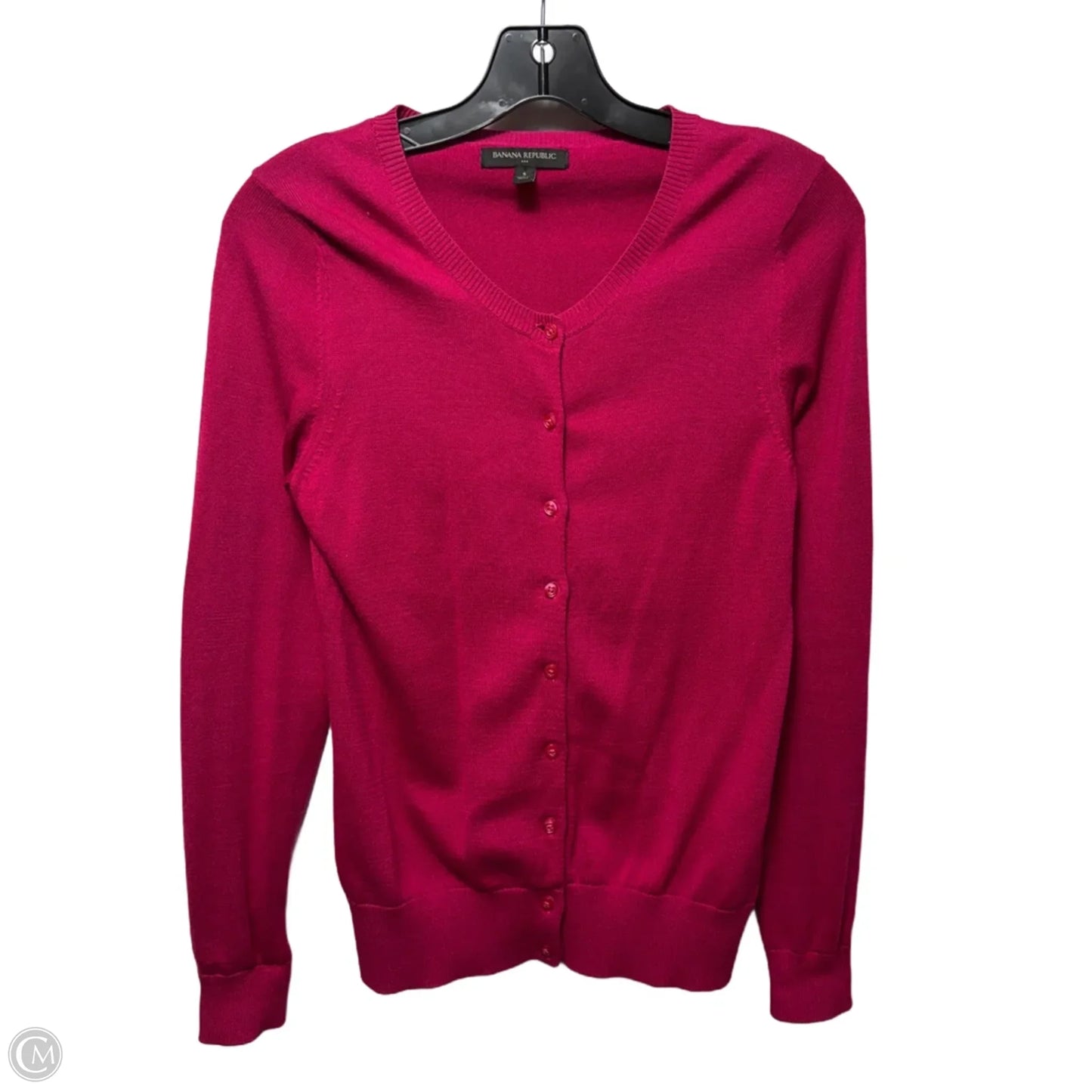 Sweater Cardigan By Banana Republic In Pink, Size: S