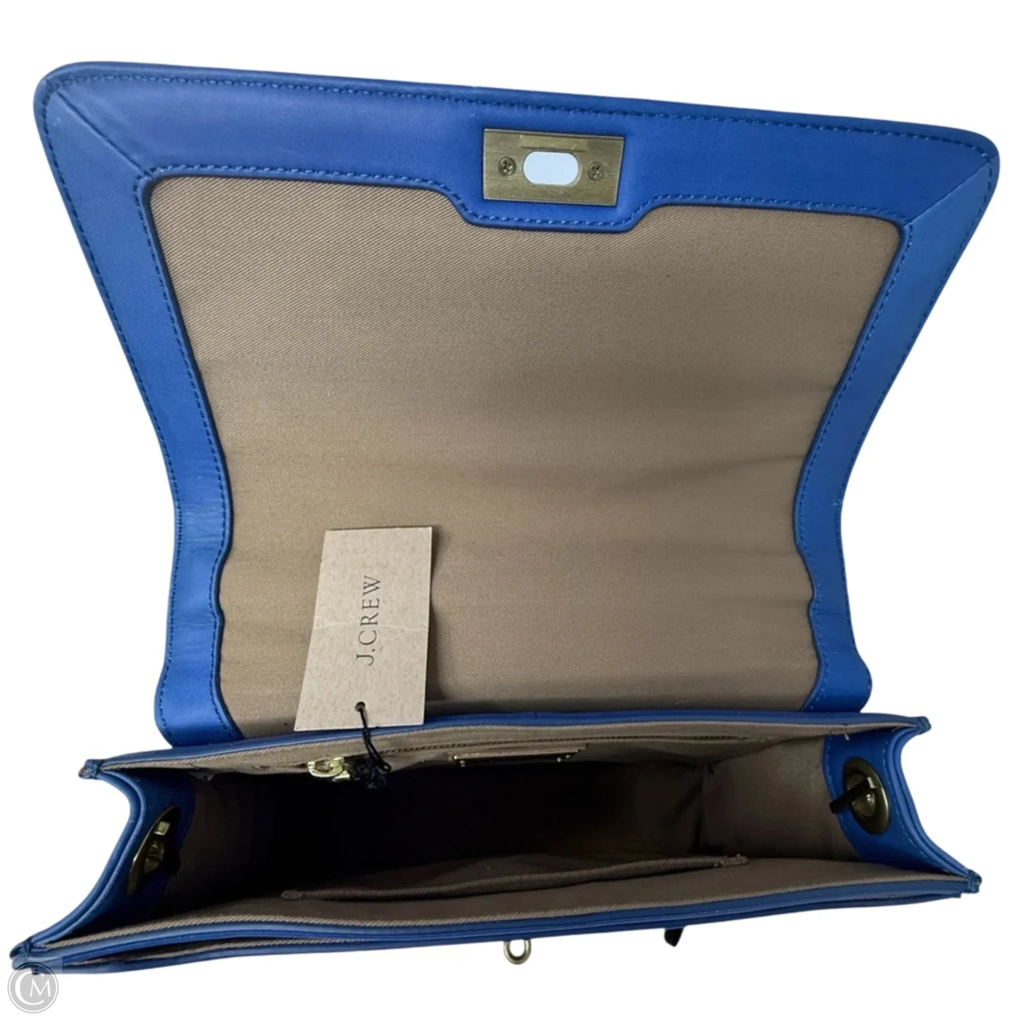 Edie Leather Shoulder Bag By J. Crew In Casablanca Blue, Size: Medium