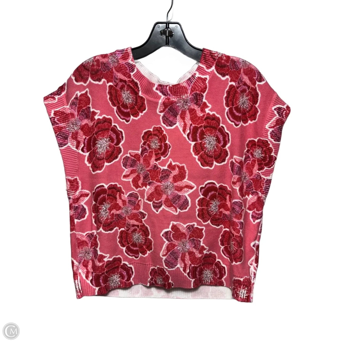 Sweater Vest By Loft In Floral Print, Size: S
