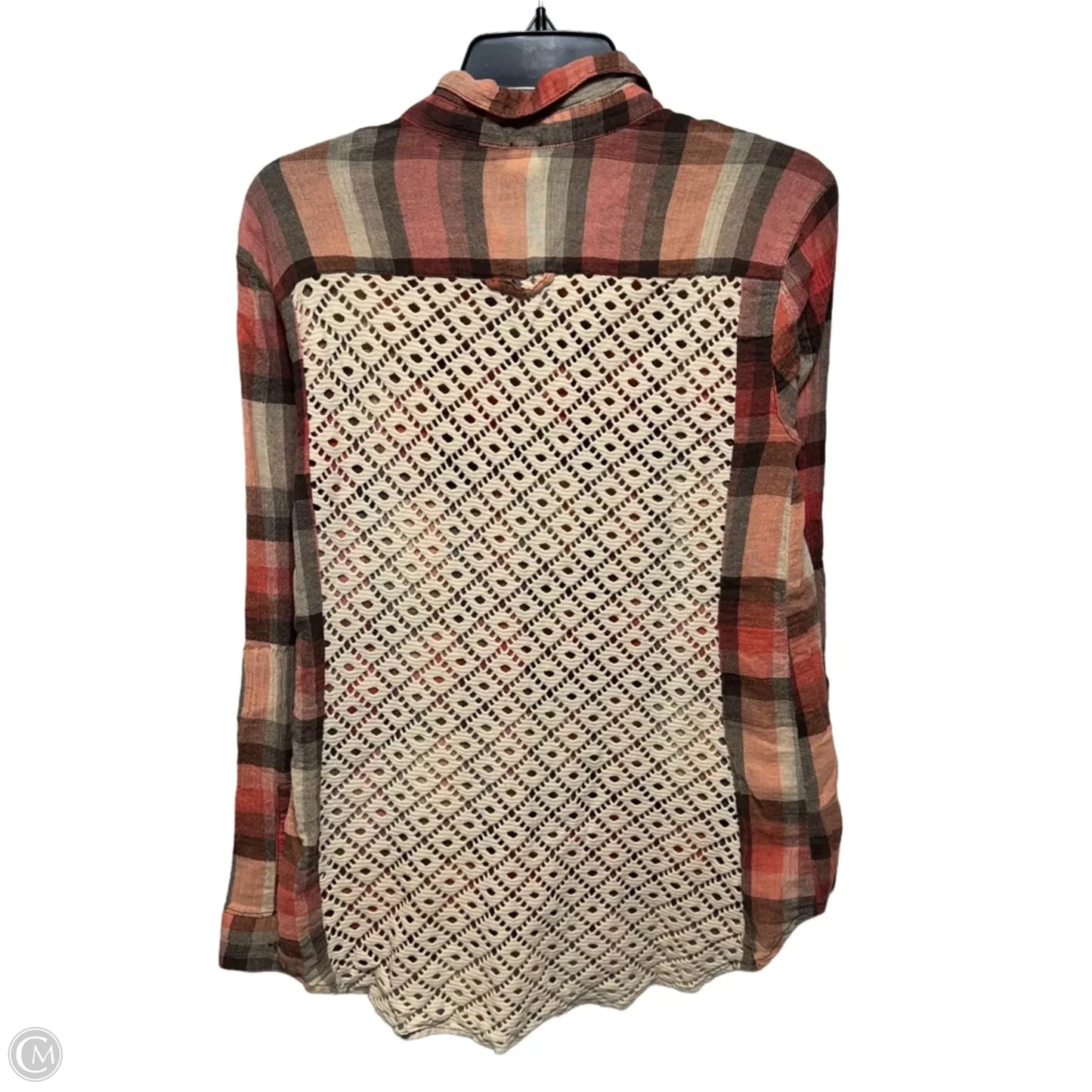 Top Long Sleeve By We The Free In Plaid Pattern, Size: M