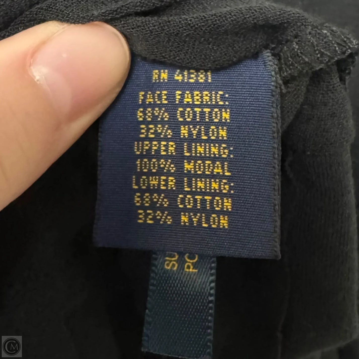 Dress Casual Midi By Polo Ralph Lauren In Black, Size: M