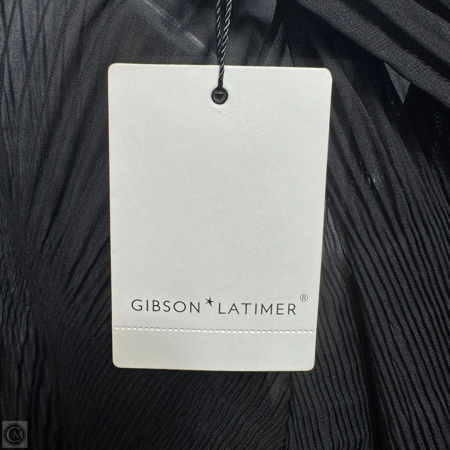 Mock Neck Plisse Dress By Gibson And Latimer In Black, Size: L