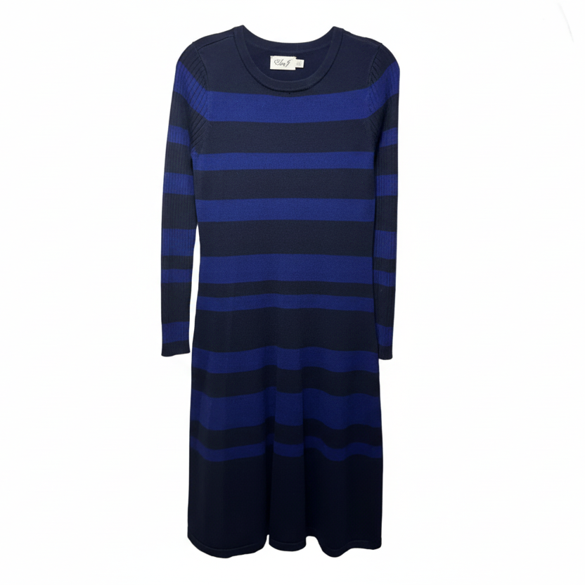 Sweater Dress By Eliza J In Striped Pattern, Size: S
