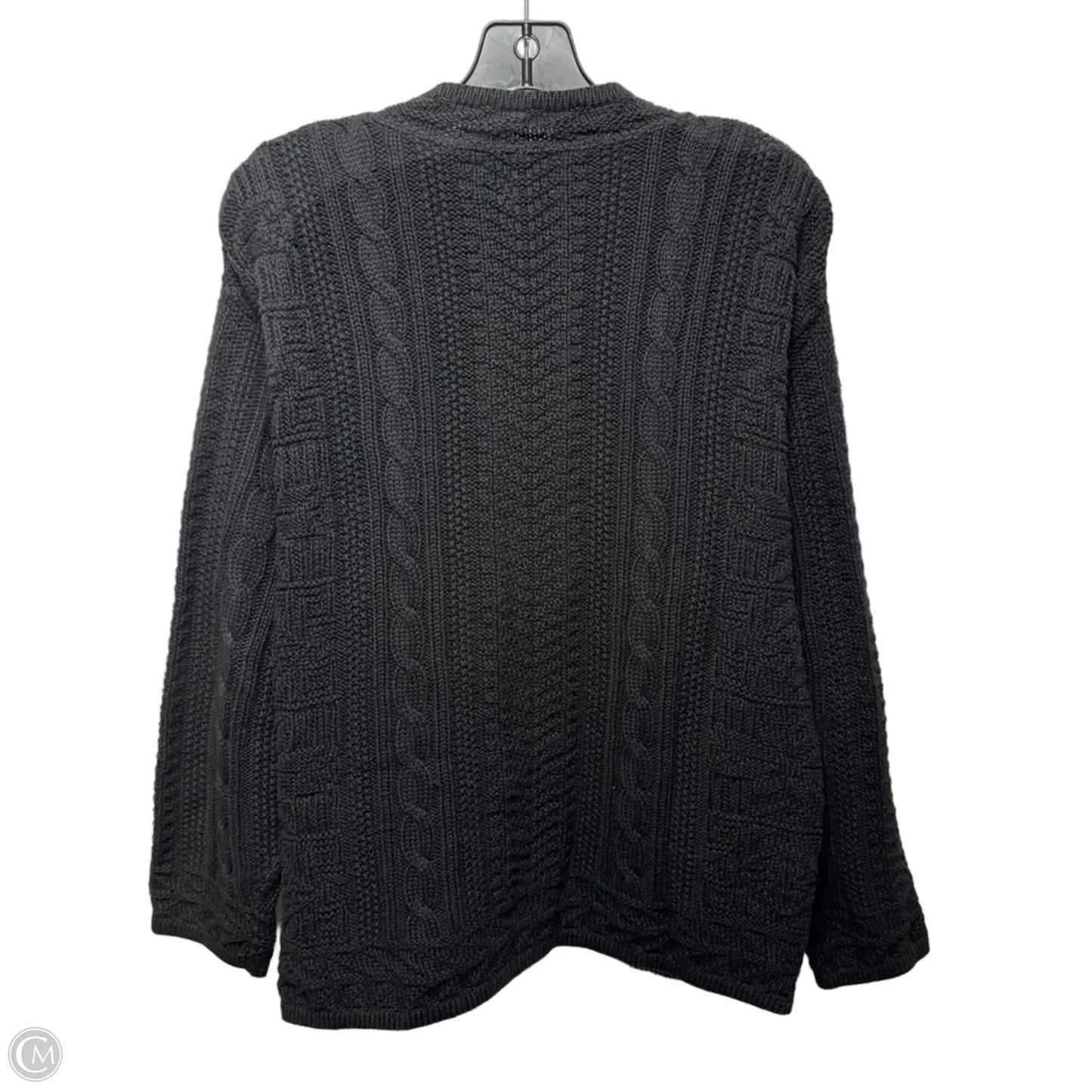 Cotton Sweater Cardigan By L.l. Bean In Black, Size: L
