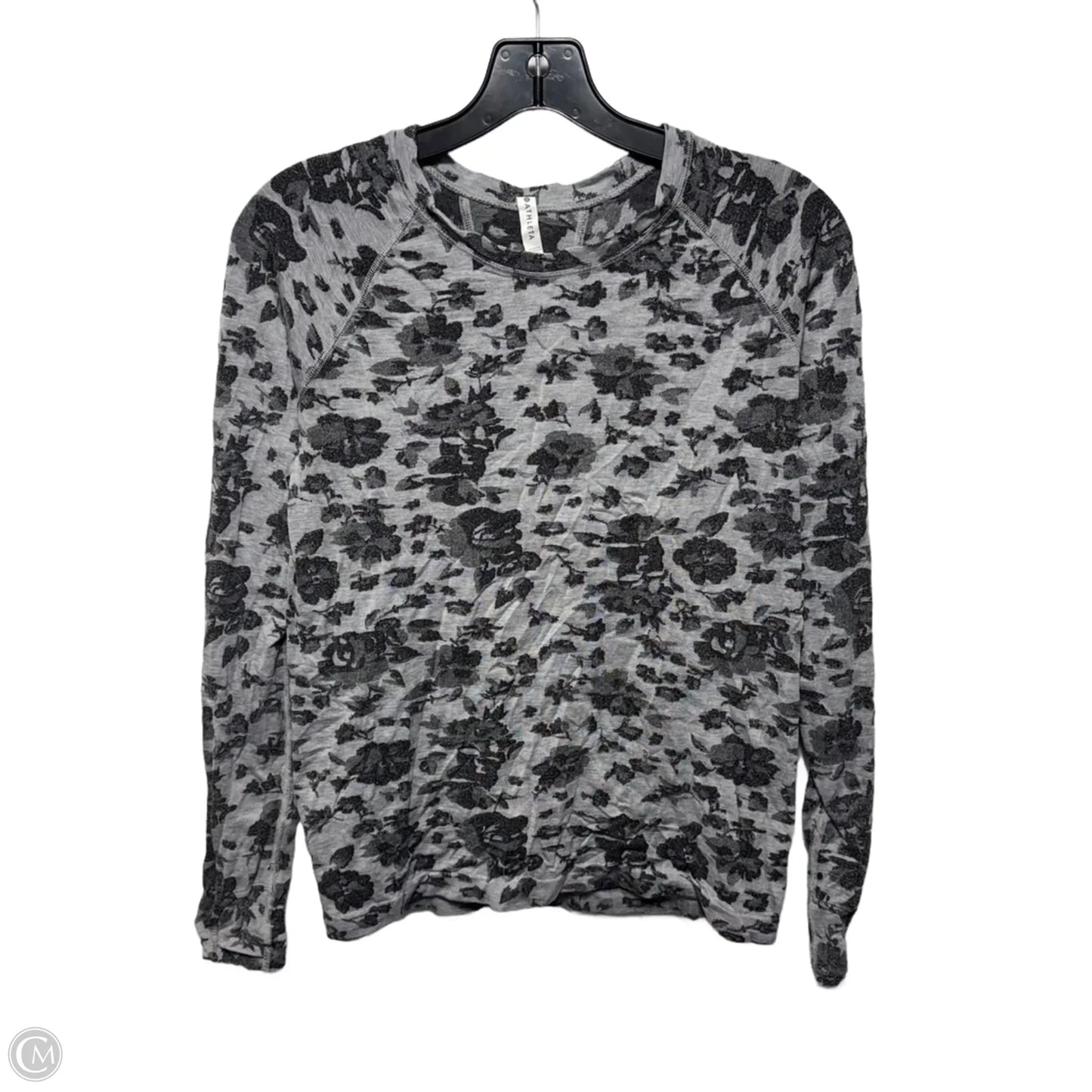 Athletic Top Long Sleeve Crewneck By Athleta In Floral Print, Size: M