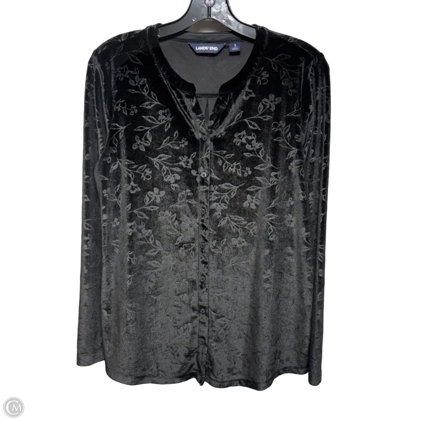 Top Long Sleeve By Lands End In Black, Size: S