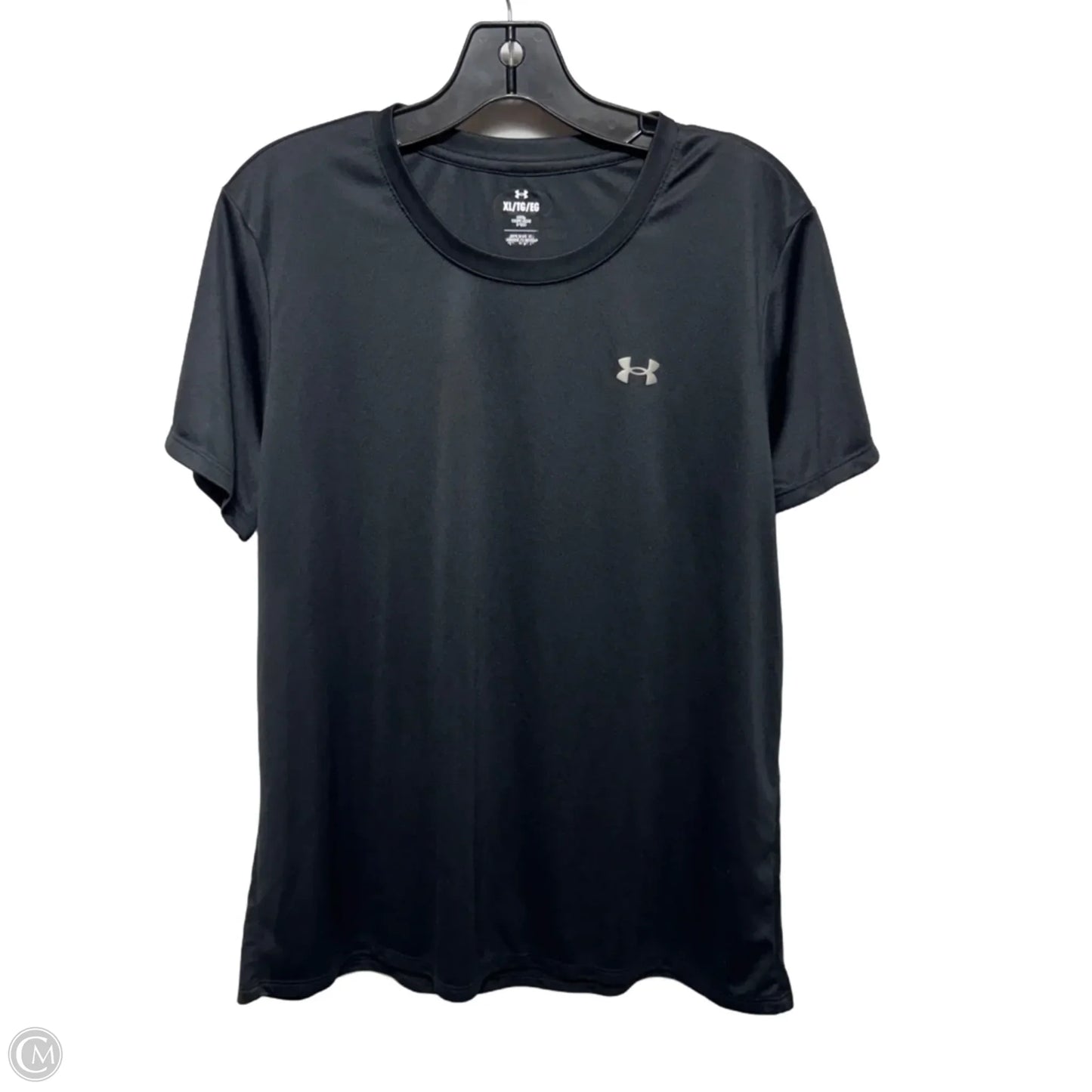 Athletic Top Short Sleeve By Under Armour In Black, Size: Xl