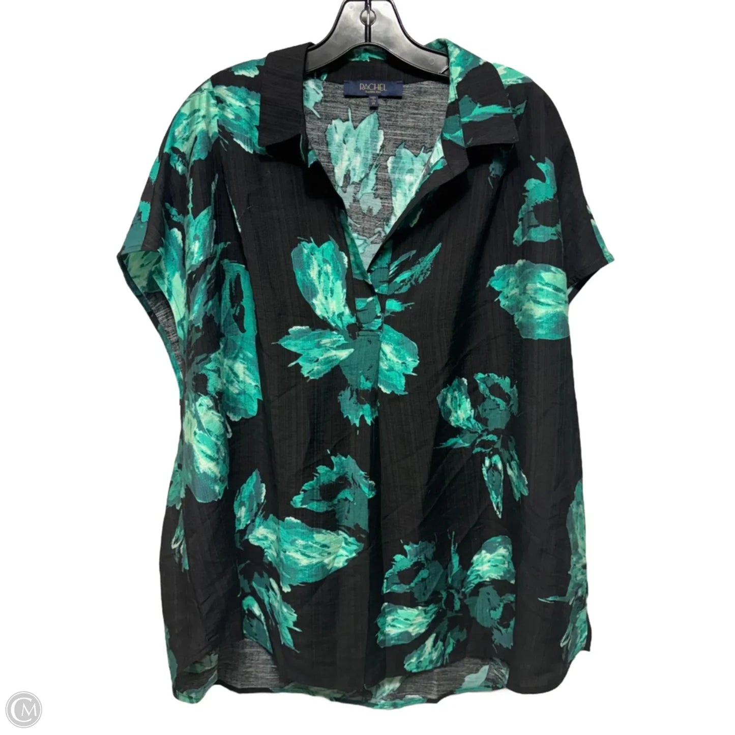 Top Sleeveless By Rachel Zoe In Black & Green, Size: 2x