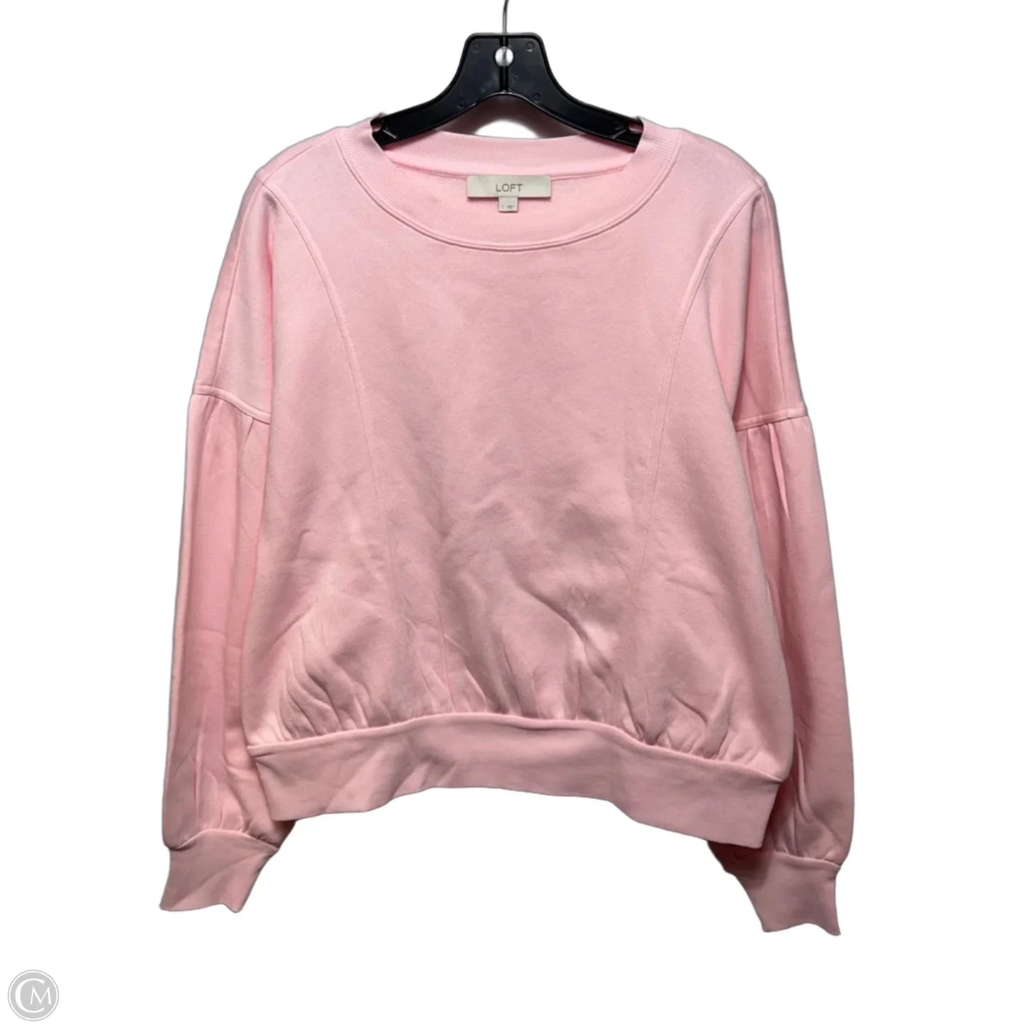 Sweatshirt Crewneck By Loft In Pink, Size: L