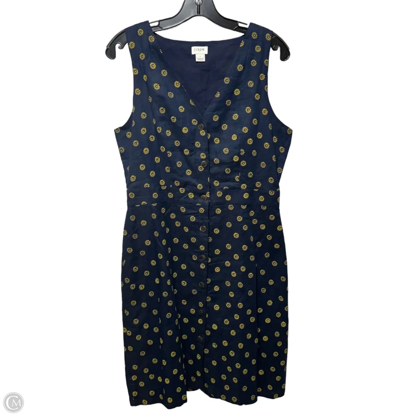 Printed Linen Blend Dress Casual Midi By J. Crew In Floral Print, Size: 6
