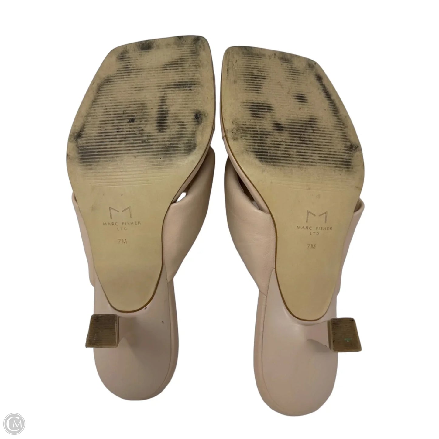 Cici Heeled Sandals By Marc Fisher In Beige, Size: 7