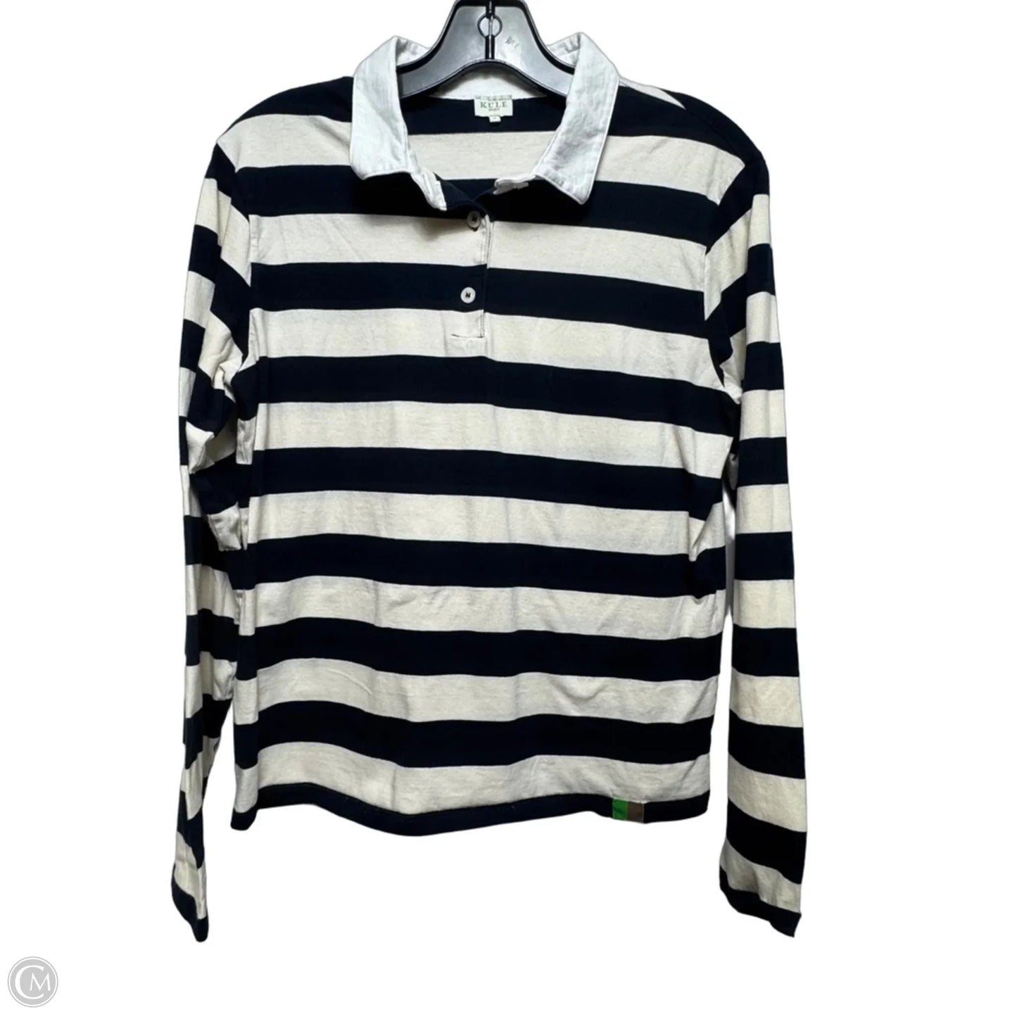 Top Long Sleeve By Kule In Striped Pattern, Size: M