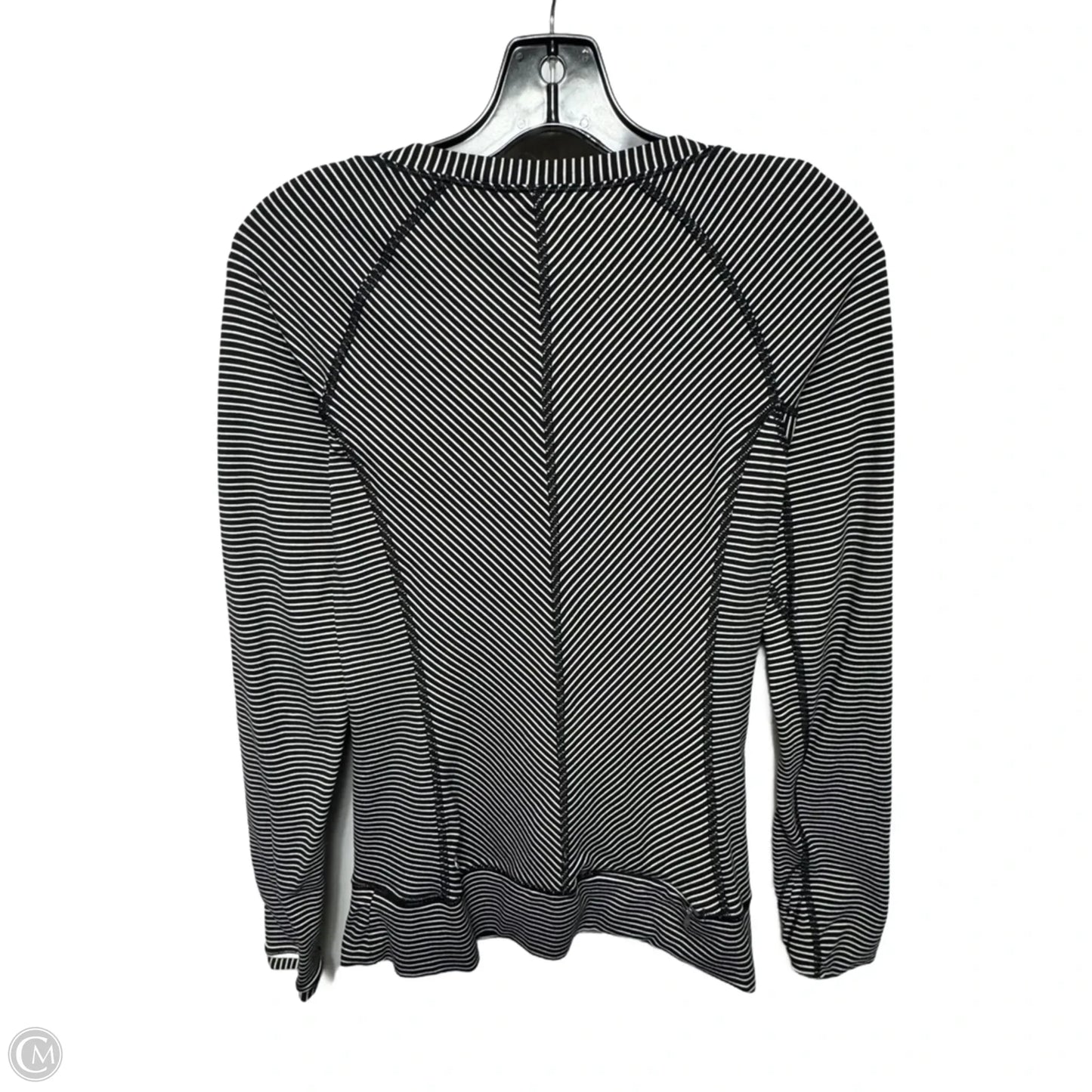 Athletic Top Long Sleeve Crewneck By Lululemon In Striped Pattern, Size: 4
