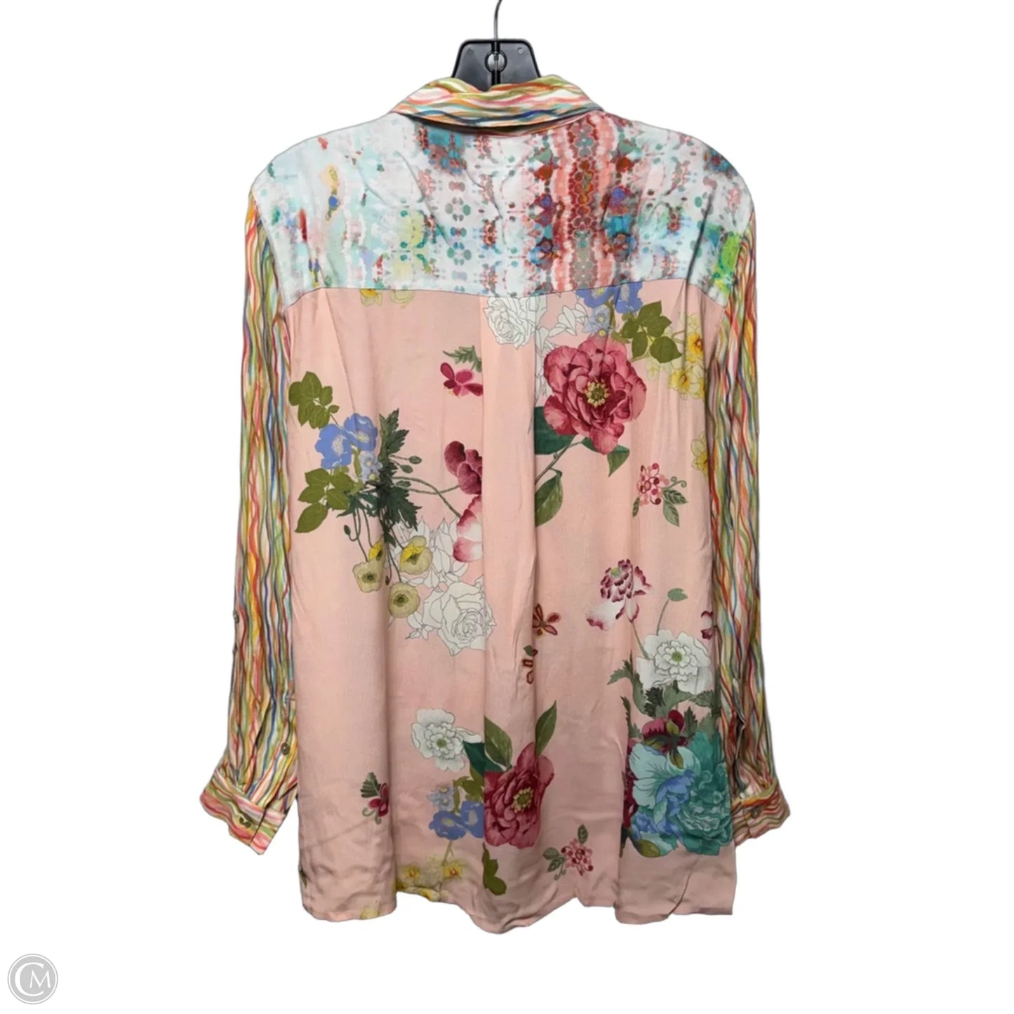 Top Long Sleeve By John Mark In Floral Print, Size: L