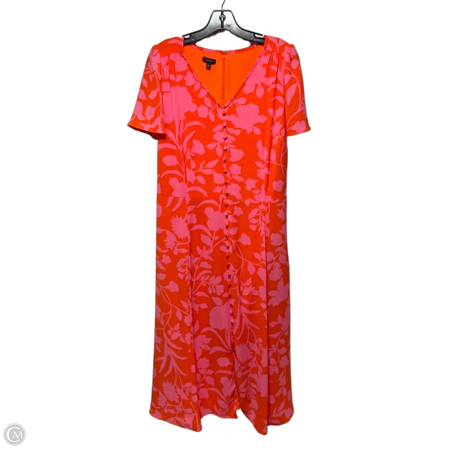 Dress Casual Midi By Talbots In Floral Print, Size: 16
