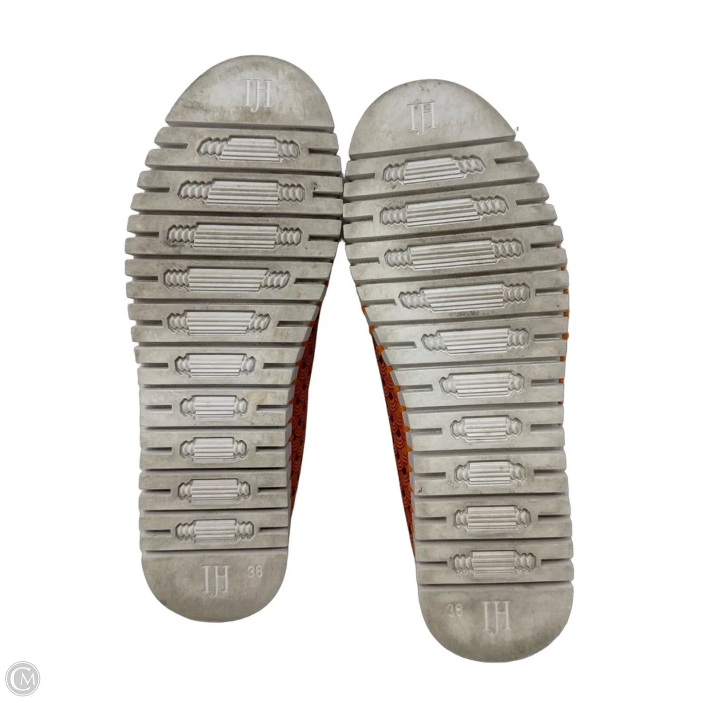 Tulip Laser Cut Slip On Shoes By Ilse Jacobsen In Orange, Size: 7.5 (38)
