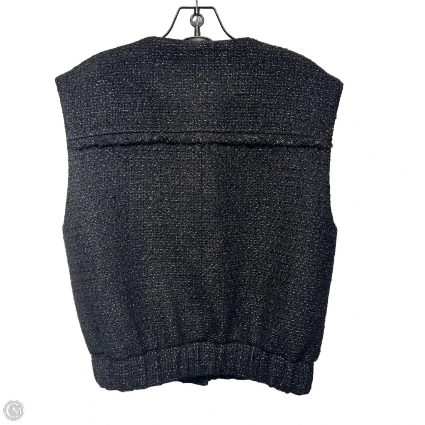 Tweed Vest By J Chung In Black, Size: Osfm