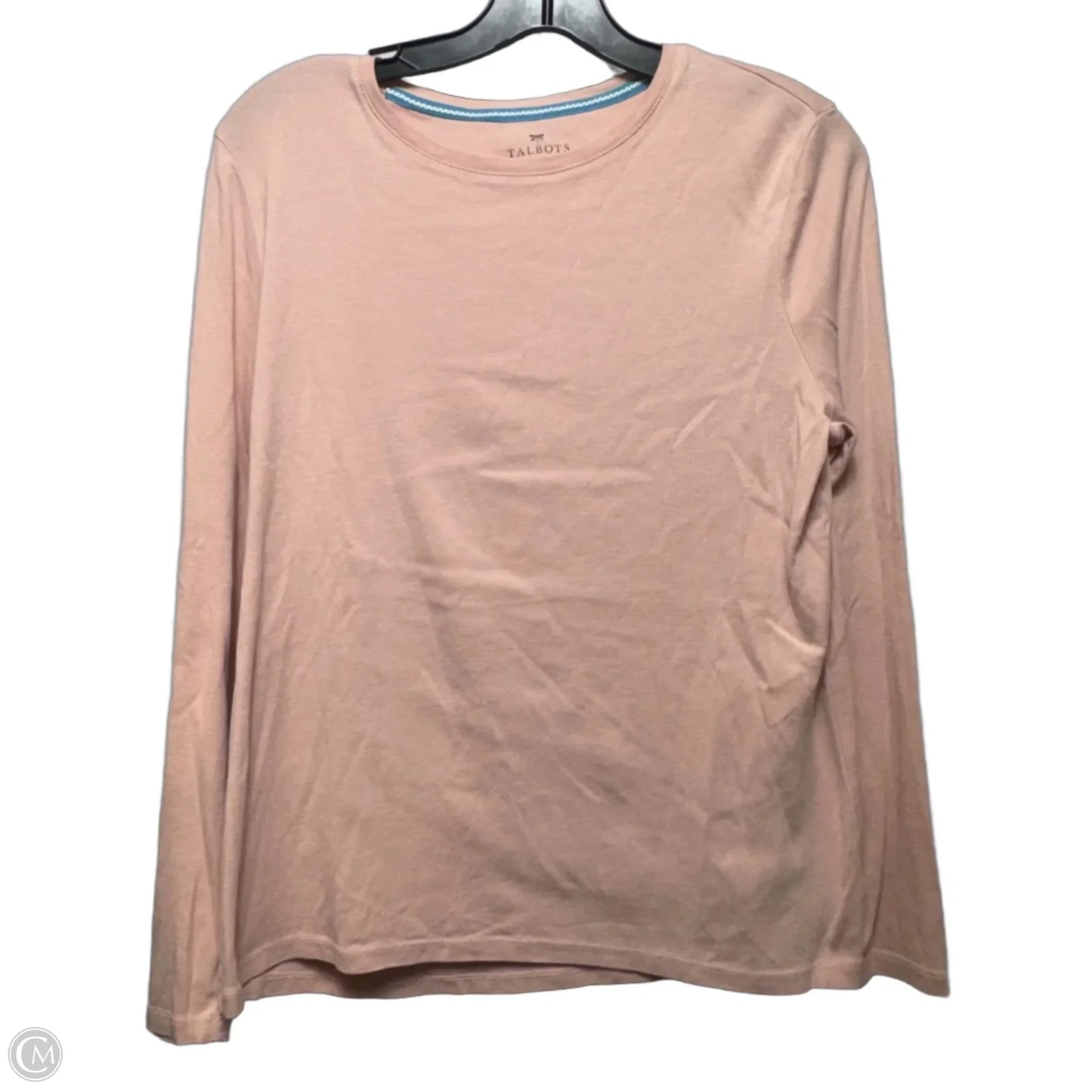 Top Long Sleeve Basic By Talbots In Pink, Size: L