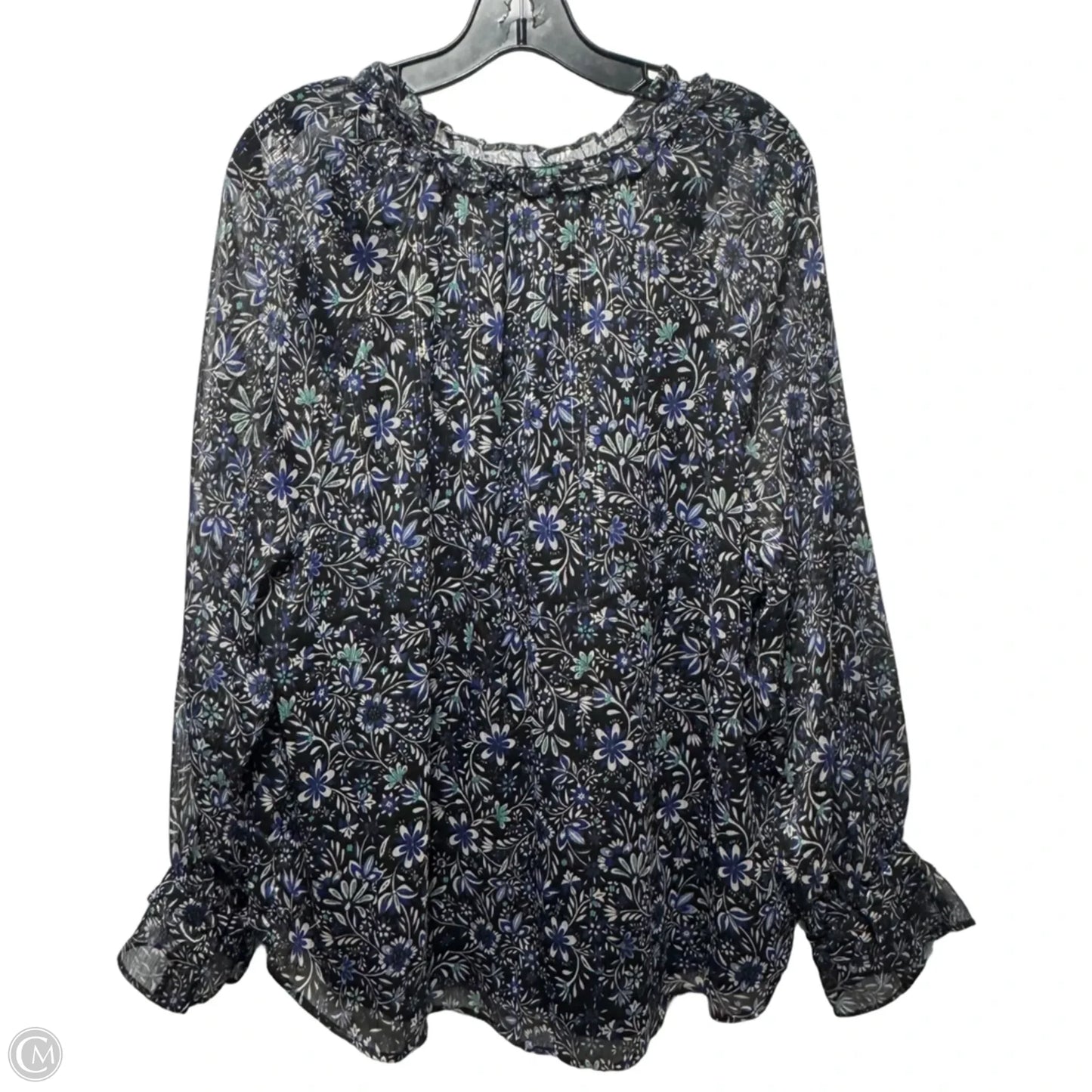 Top Long Sleeve By Loft In Floral Print, Size: Xl