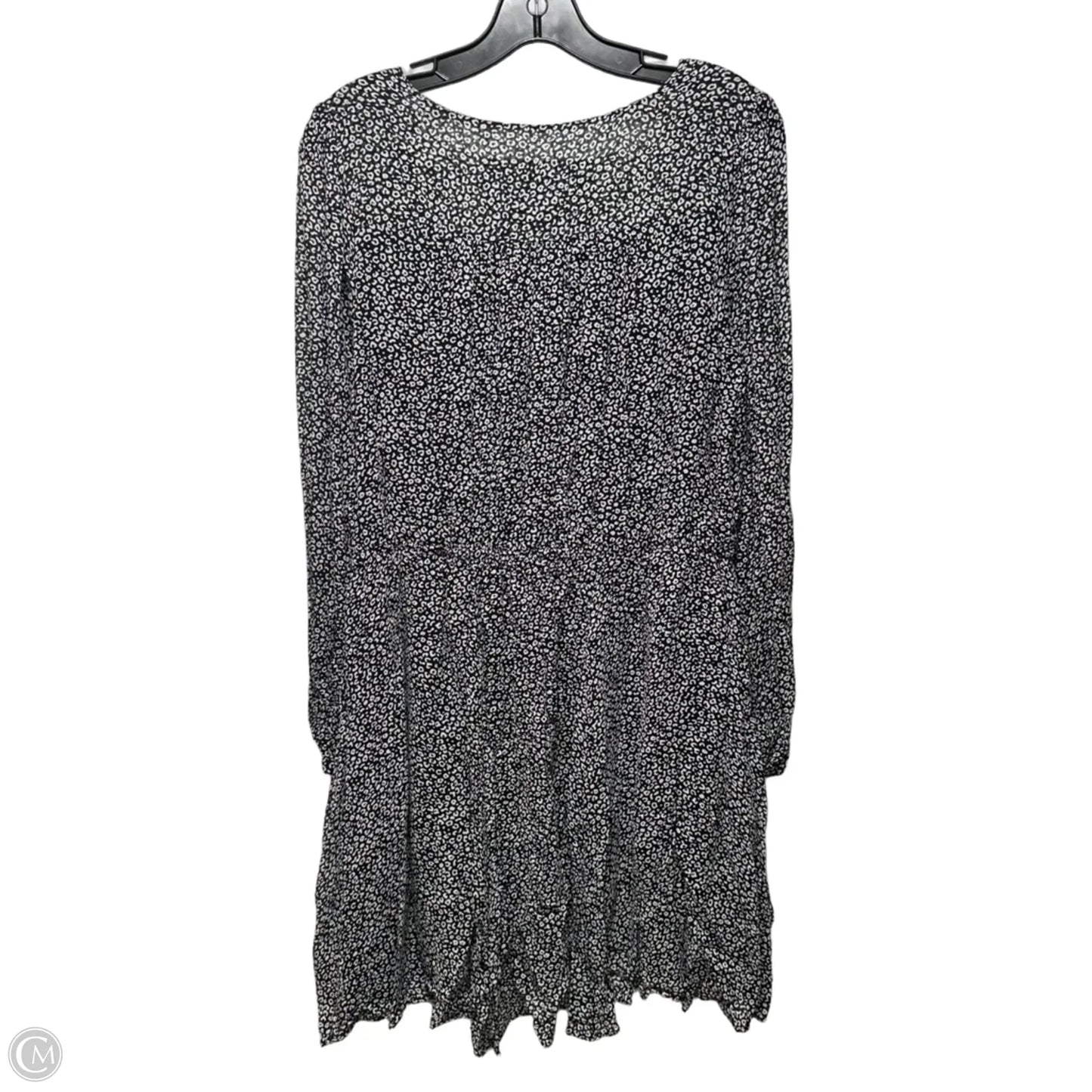 Carolyn Mini Overlap Dress By Maeve In Black & White, Size: M
