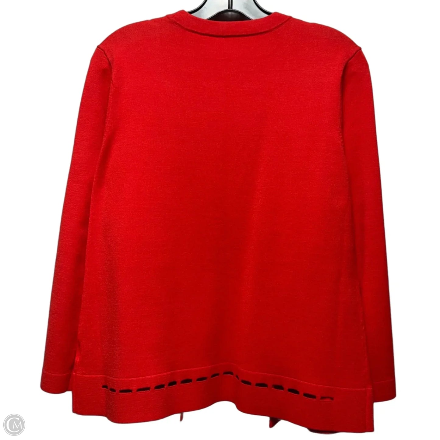 Sweater Cardigan By Per Se In Red, Size: L