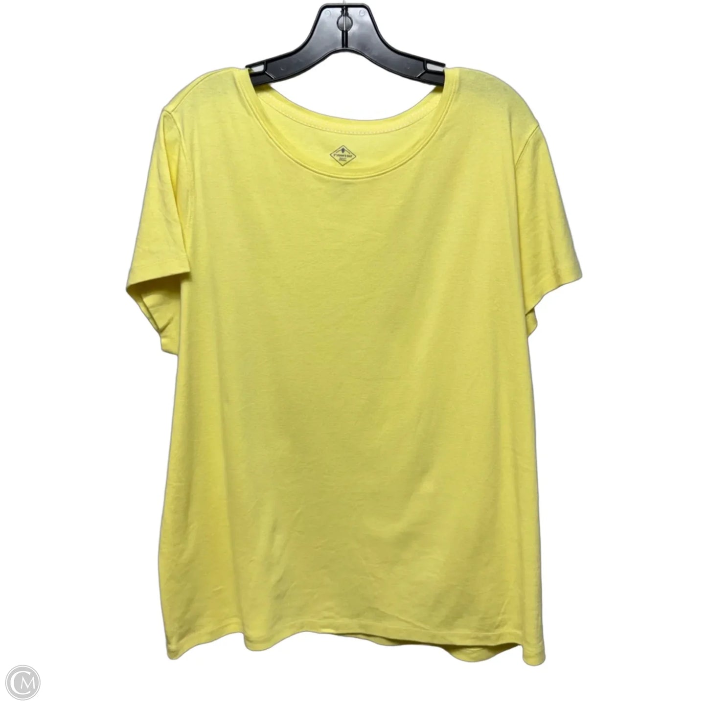Top Short Sleeve Basic By St Johns Bay In Yellow, Size: 3x