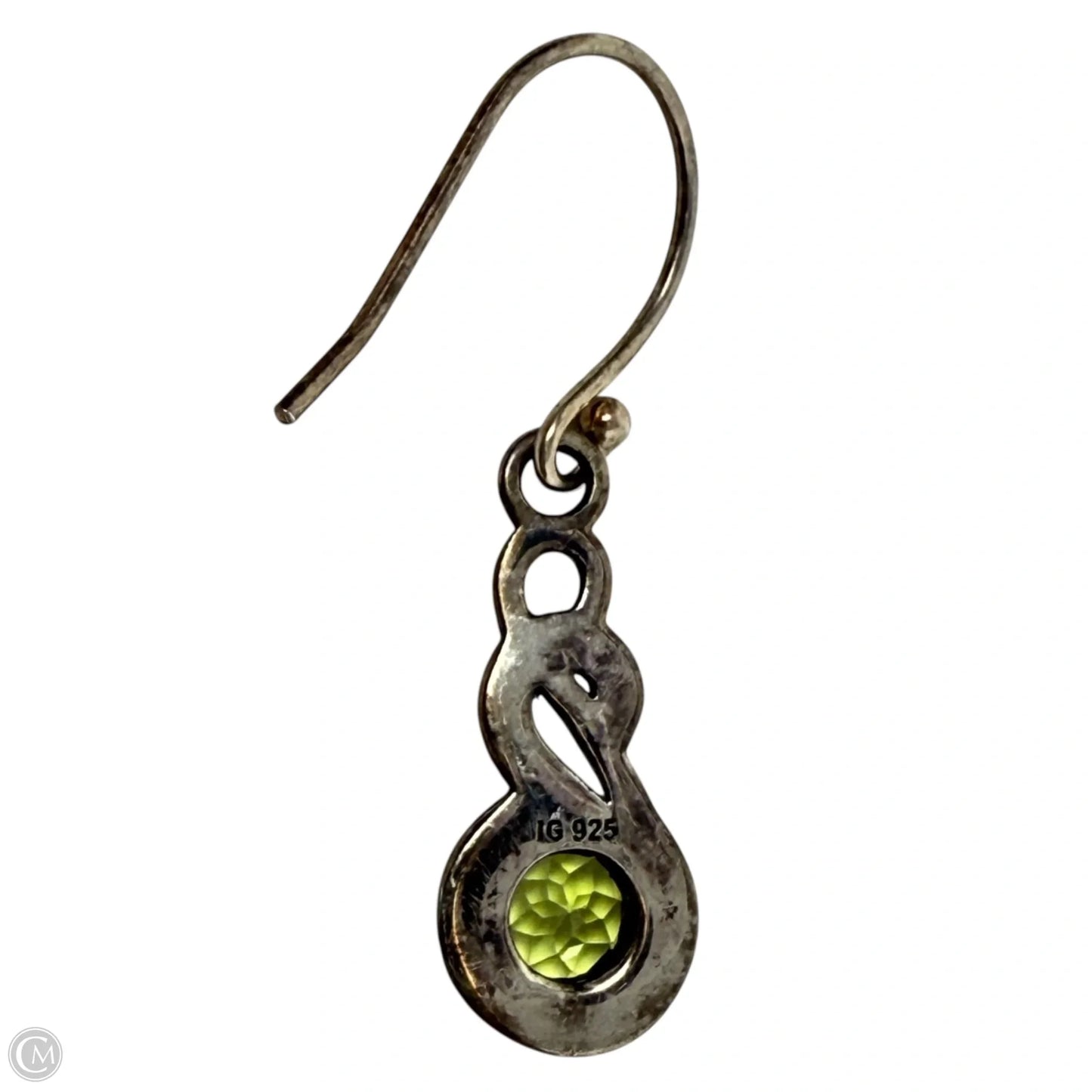 Artisan Sterling Silver & Peridot Drop Earrings