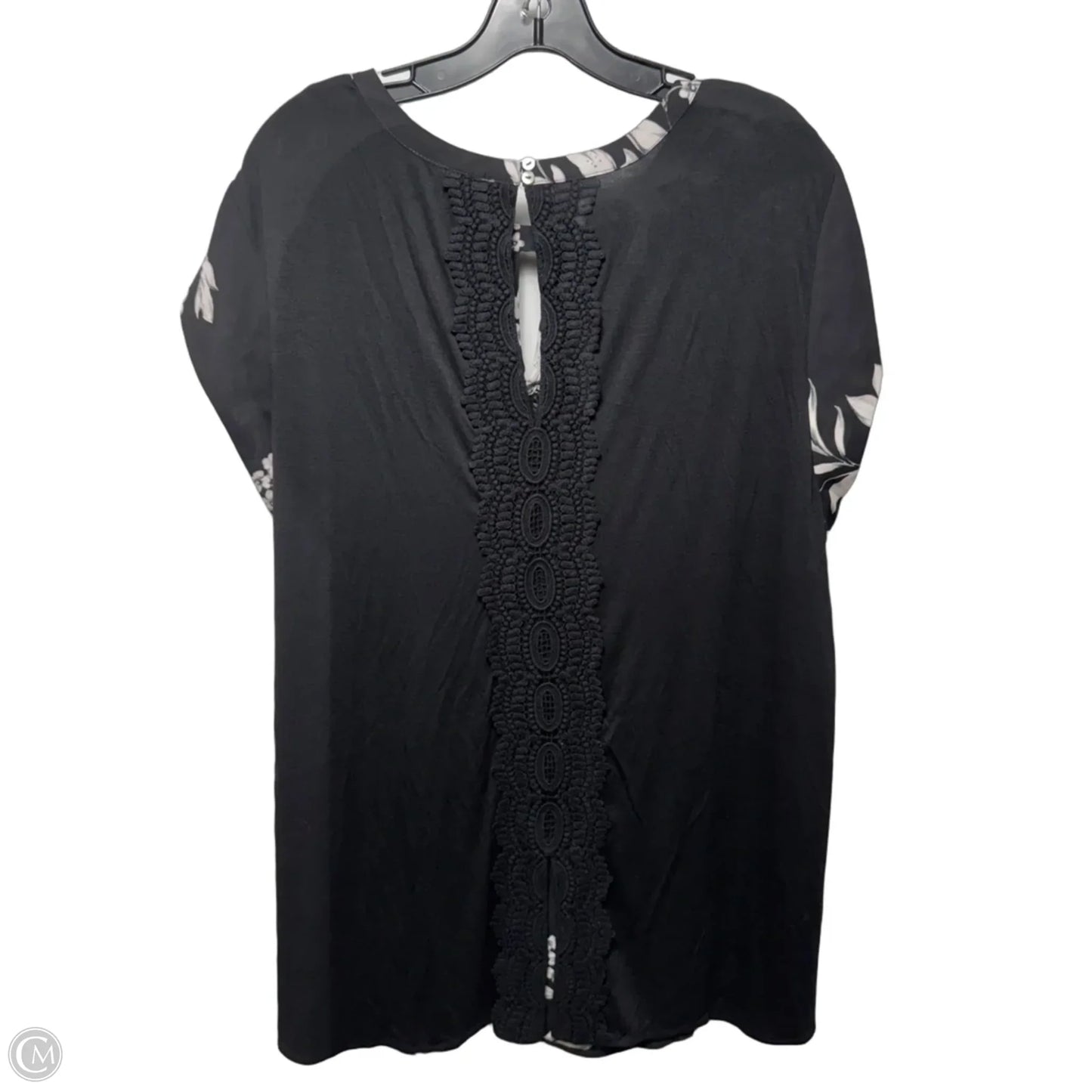 Top Short Sleeve By Daniel Rainn In Floral Print, Size: 3x