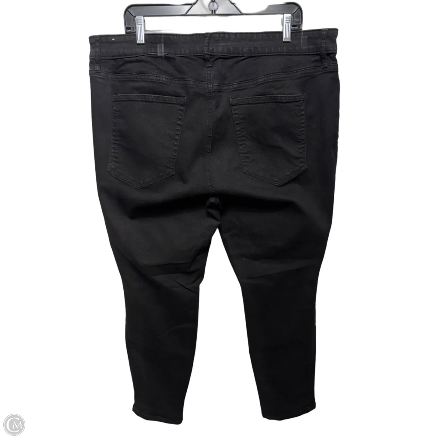 Jeans Skinny By Loft In Black Denim, Size: 20