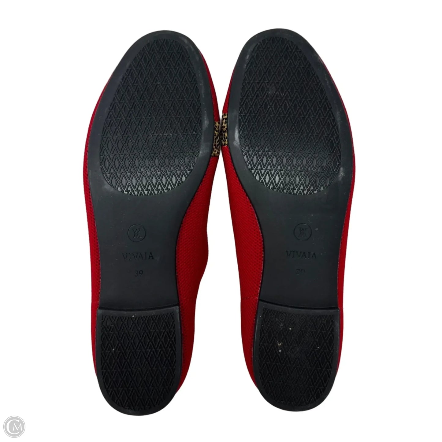 Cheetah Knit Shoes Flats By Vivaia In Red, Size: 8 (39)
