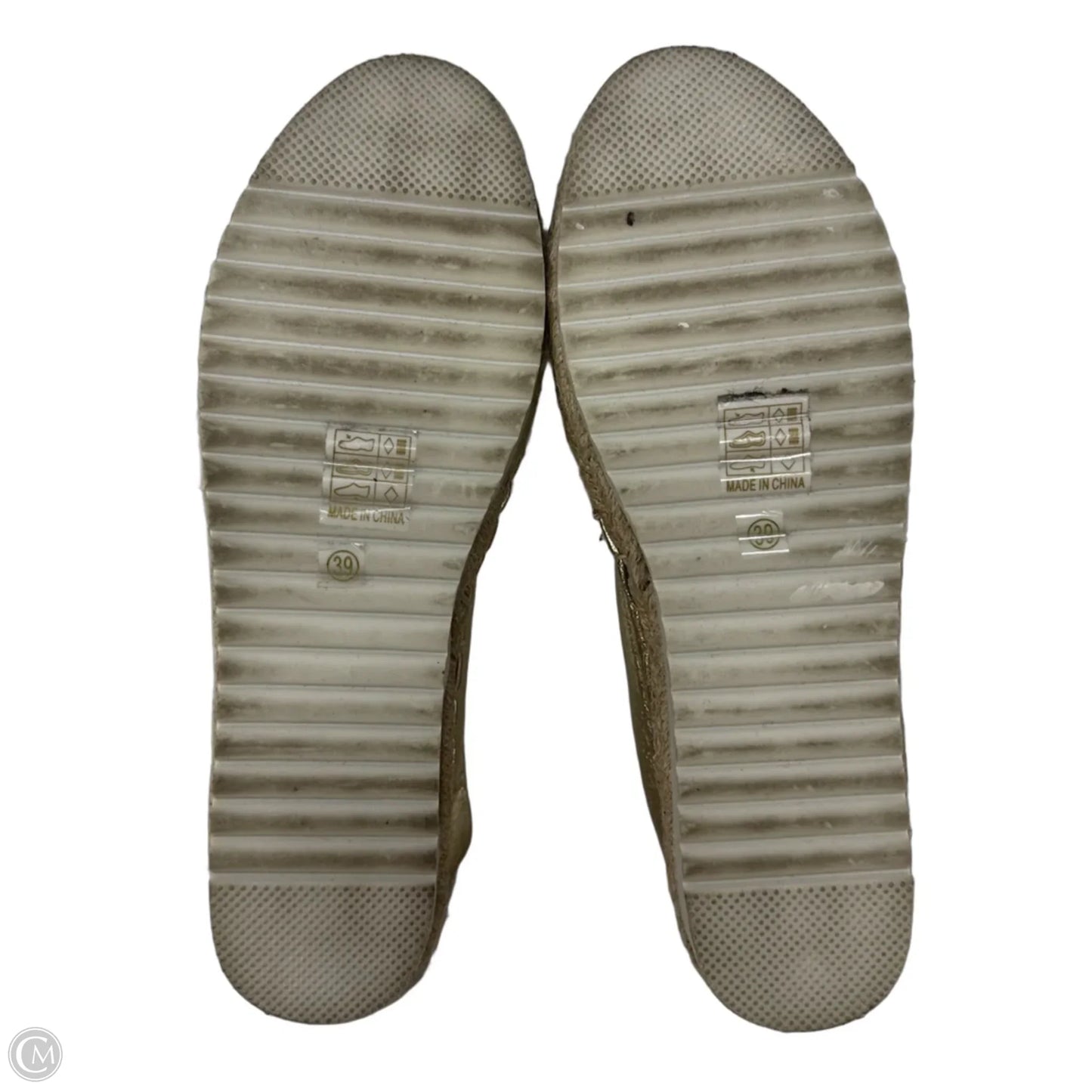 Metallic Espadrille Shoes Flats By Patrizia By Spring Step In Gold, Size: 8.5 (39)