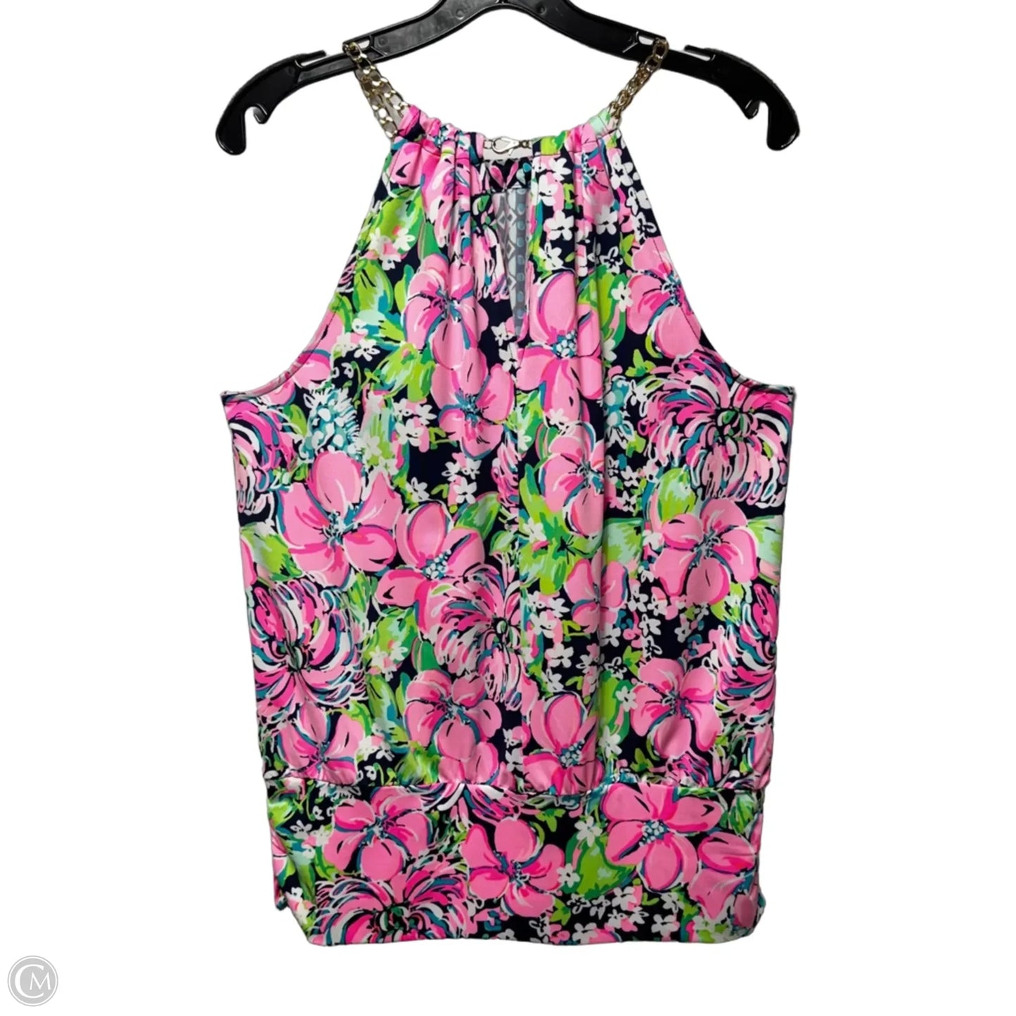 Bowen Top Sleeveless Designer By Lilly Pulitzer In Floral Print, Size: L
