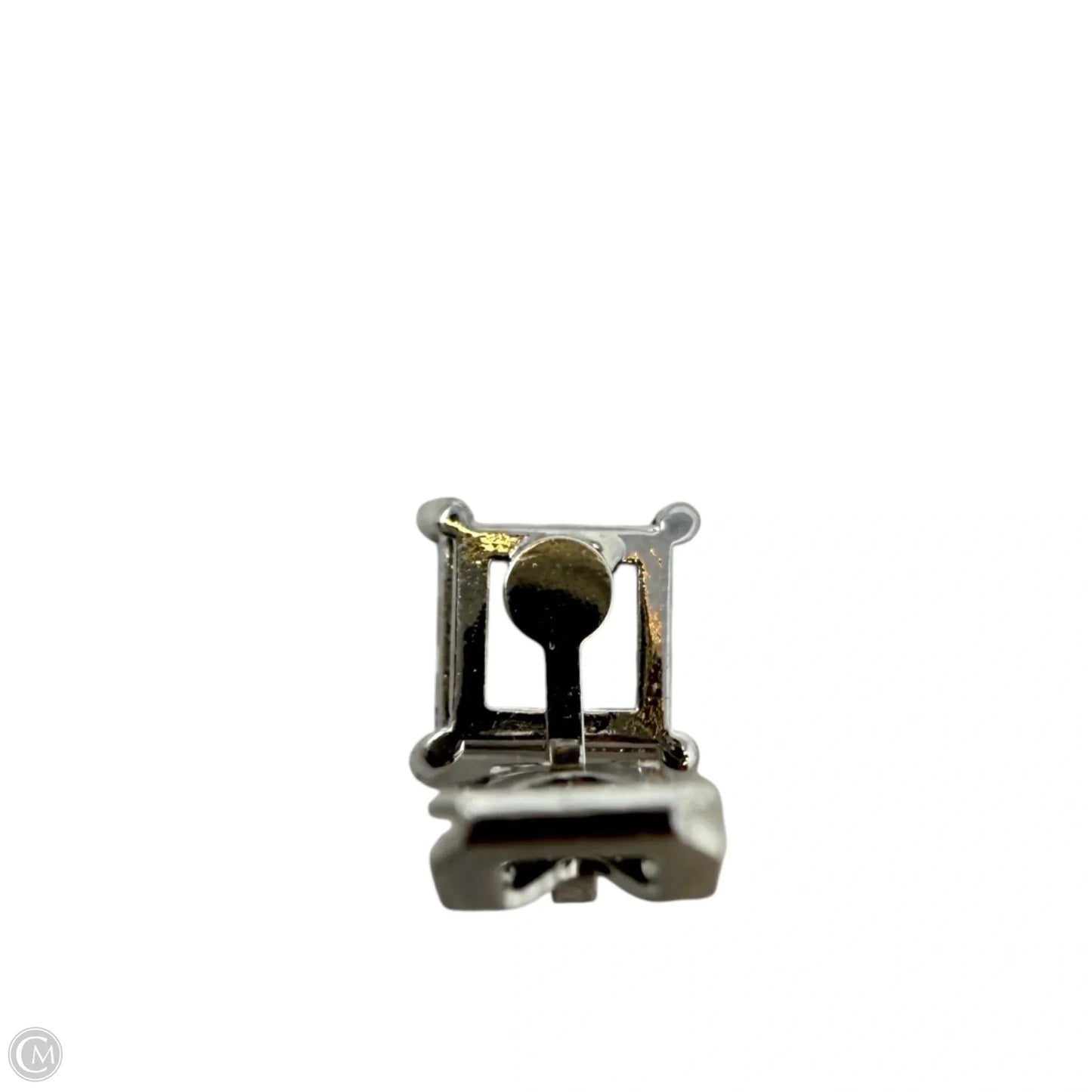 Square Clear Crystal Clip Earrings