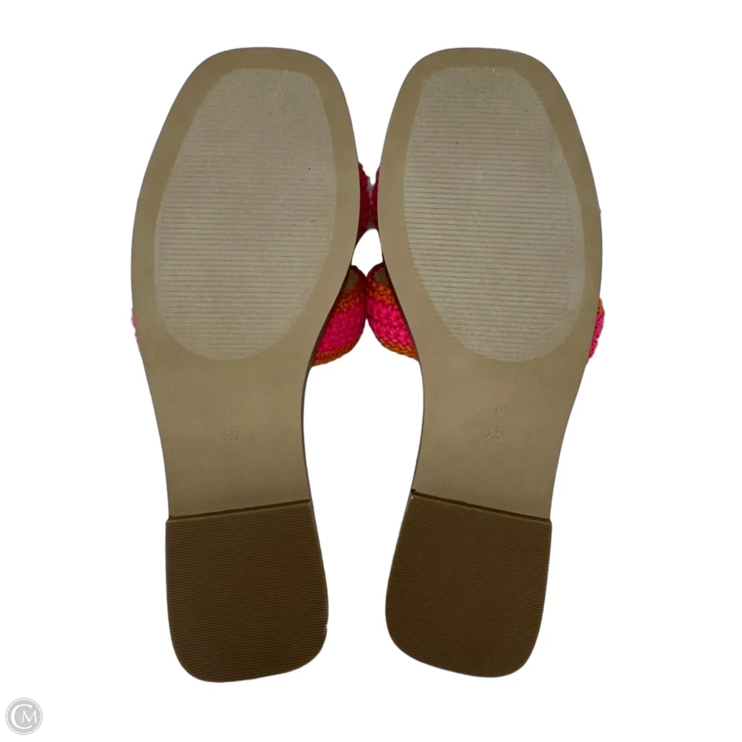 Hadyn Crochet Flat Sandals By Steve Madden In Orange & Pink, Size: 6.5