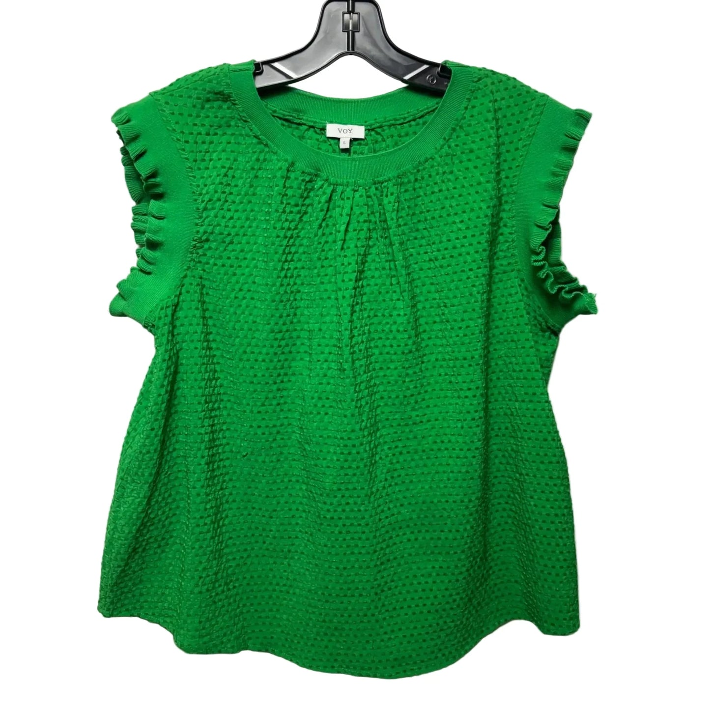 Top Sleeveless By Voy In Green, Size: L