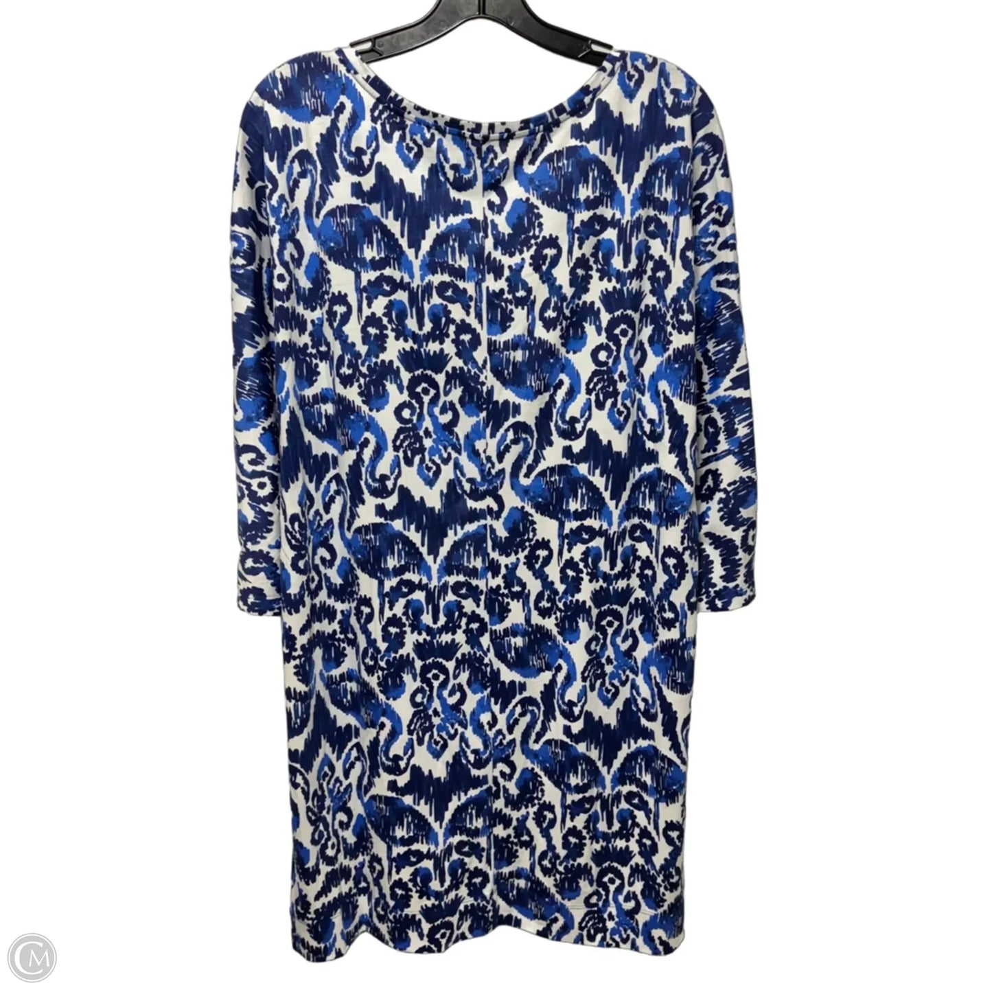 Dress Designer By Lilly Pulitzer In Blue & White, Size: L