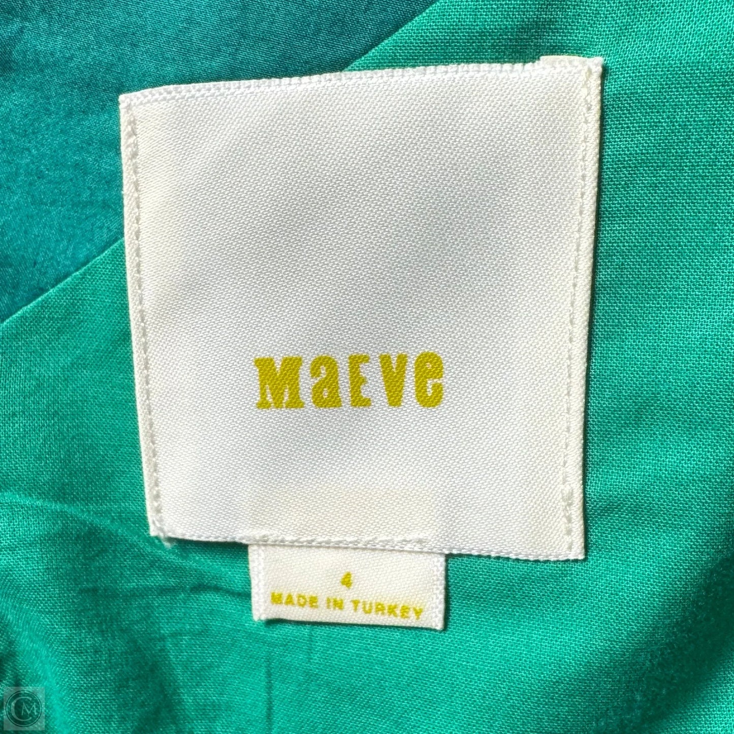 Seamed Poplin Origami Pleated Dress By Maeve In Green, Size: 4