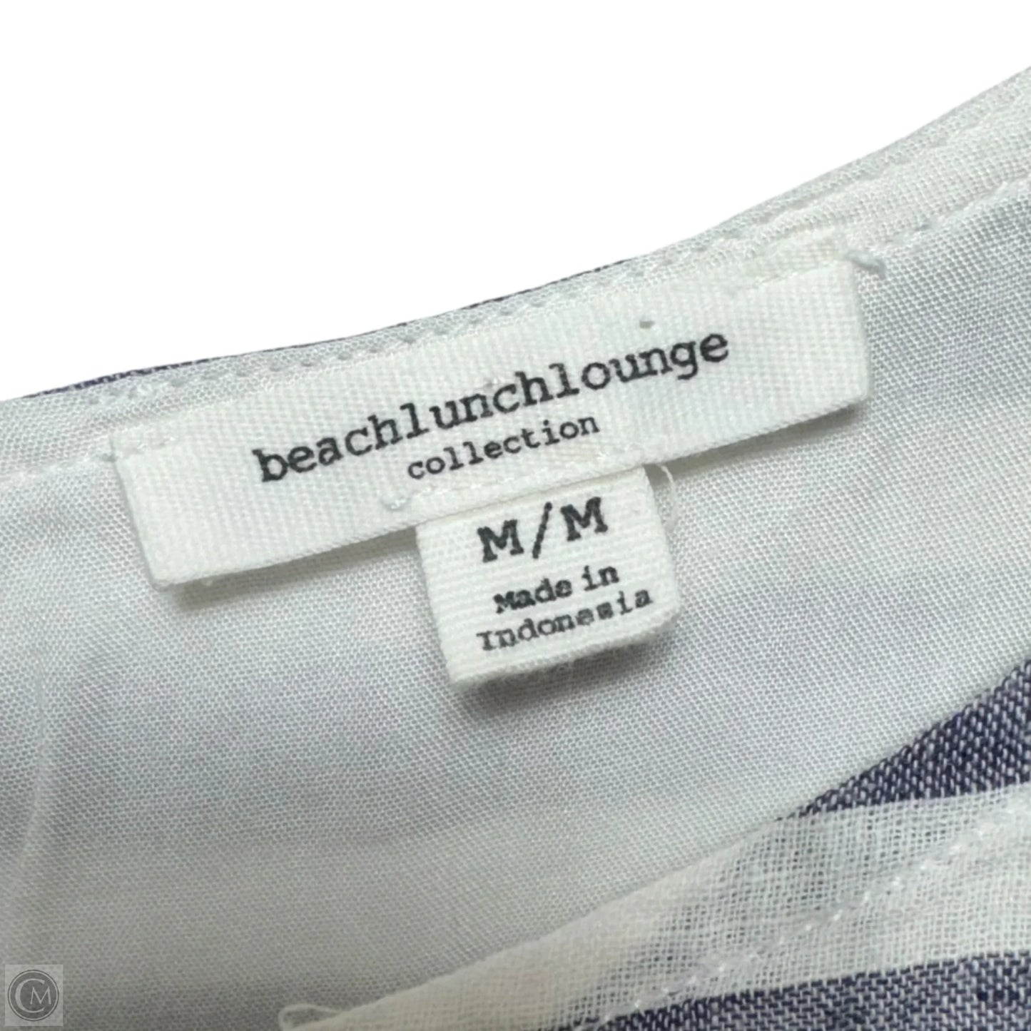 Linen Blend Dress Casual Short By Beachlunchlounge In Striped Pattern, Size: M