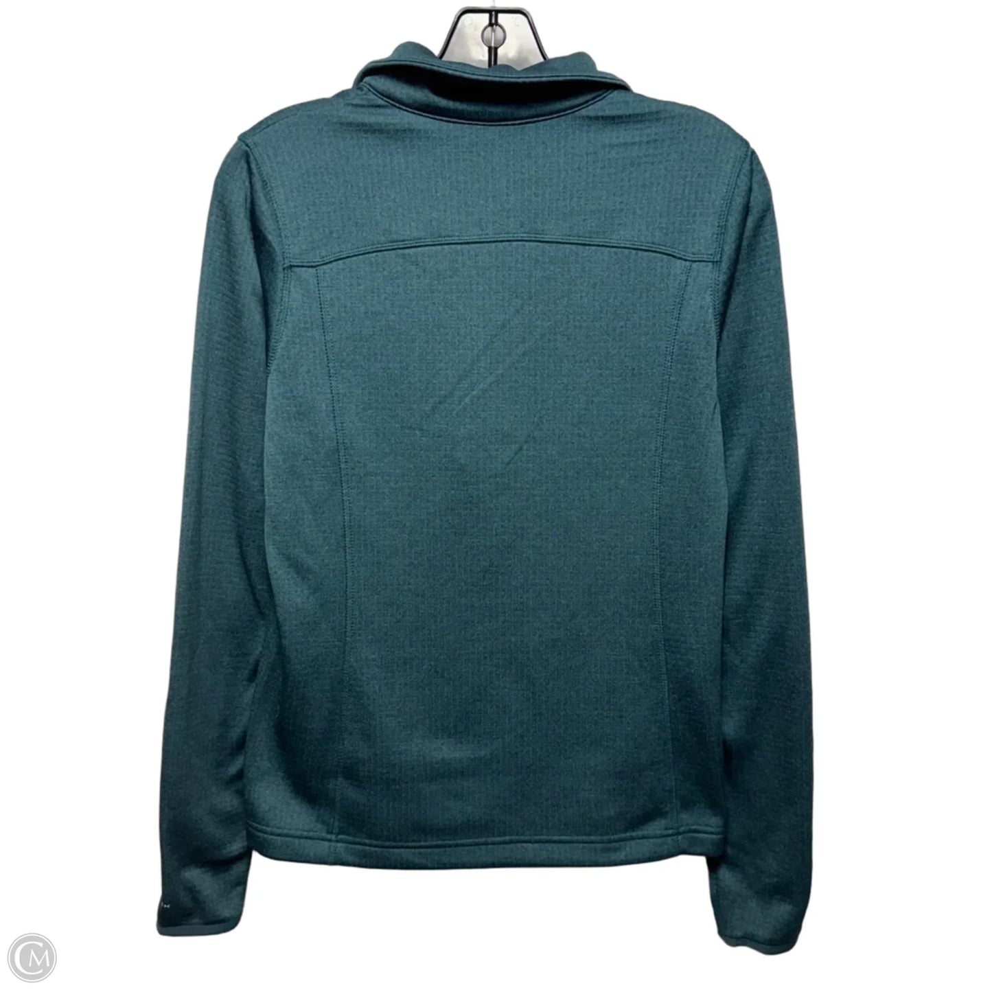 Athletic Top Long Sleeve Collar By Columbia In Teal, Size: Xs