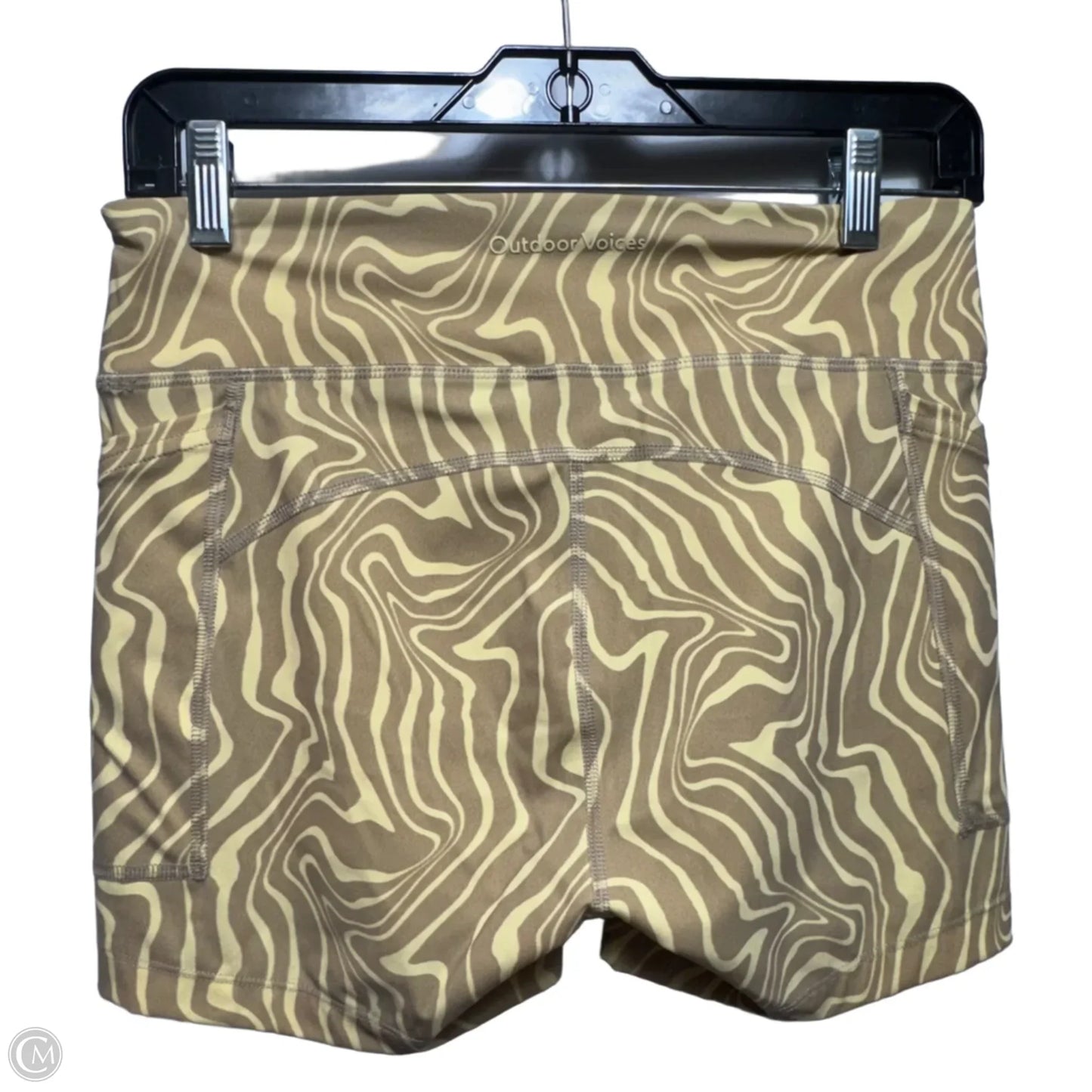 Athletic Shorts By Outdoor Voices In Cream & Tan, Size: M