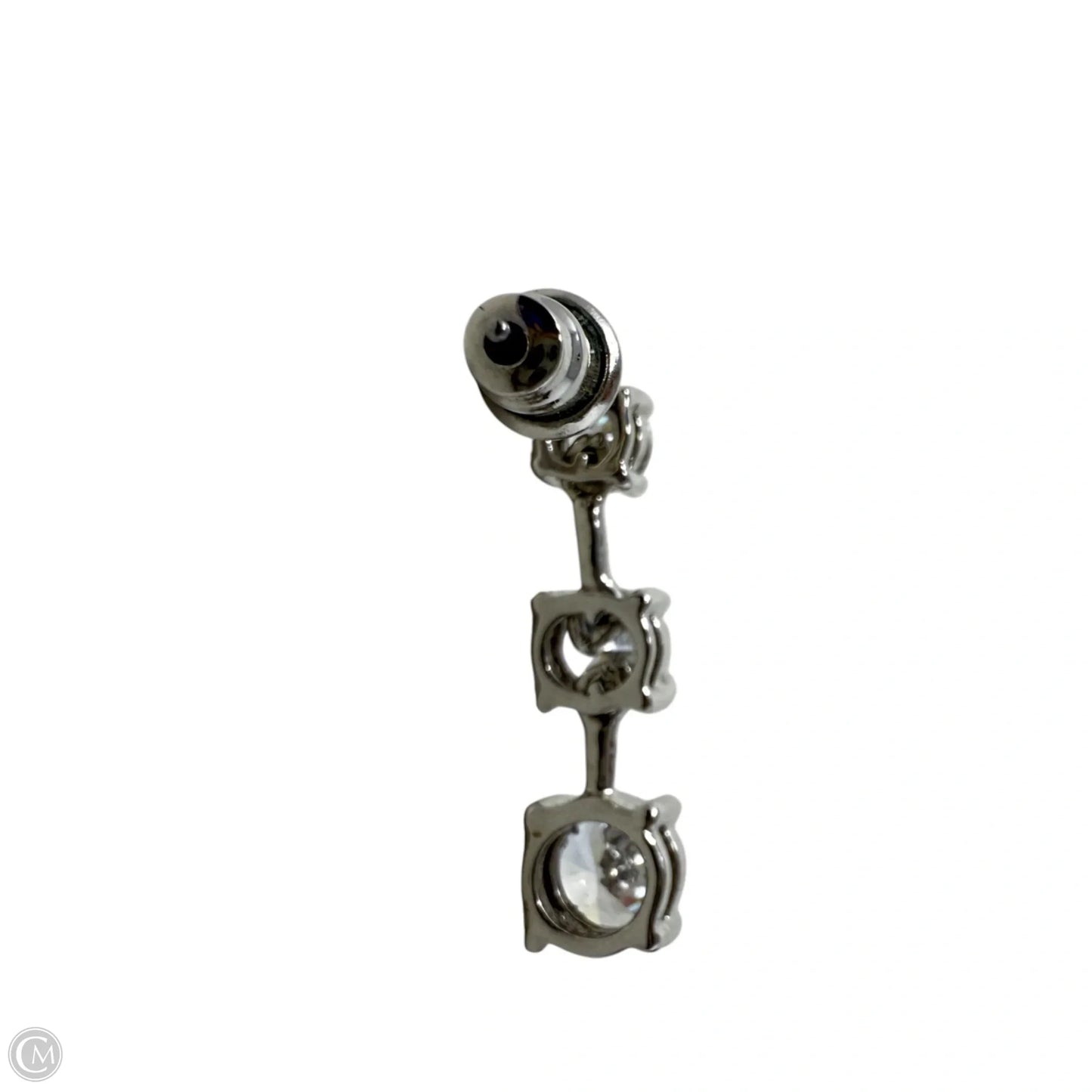 3 Clear Stone Drop Earrings