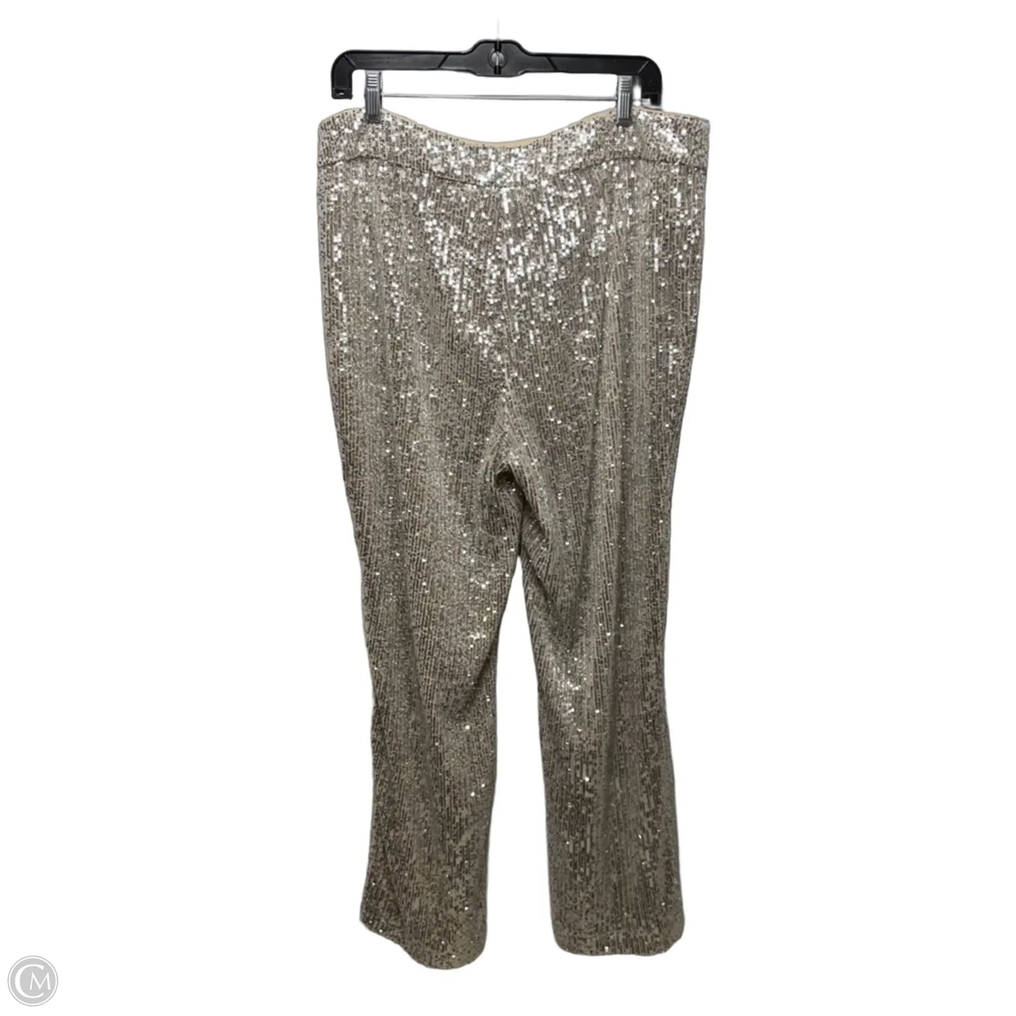 Sequin Pants By Loft In Silver, Size: 14