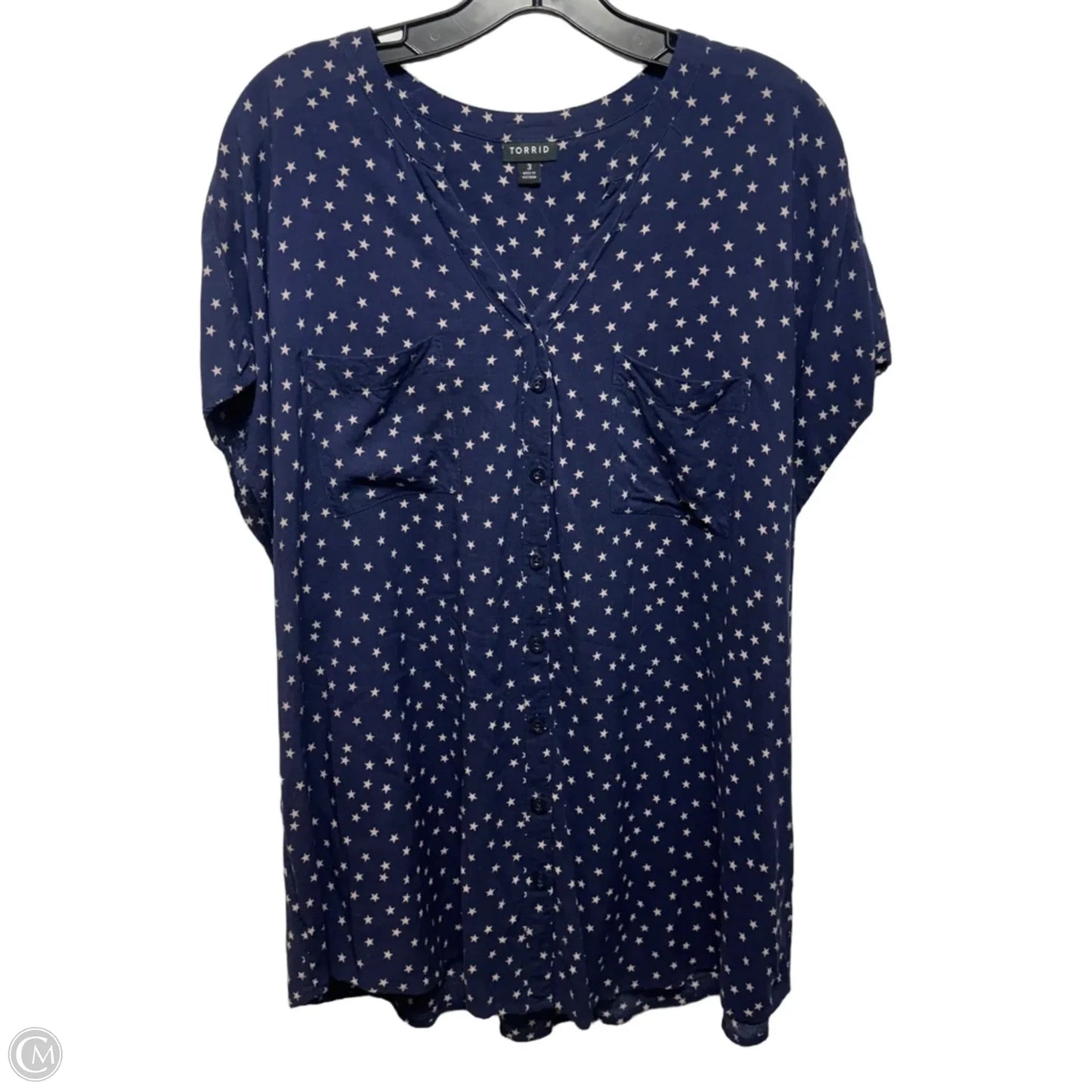Stars Top Sleeveless By Torrid In Blue, Size: 3x