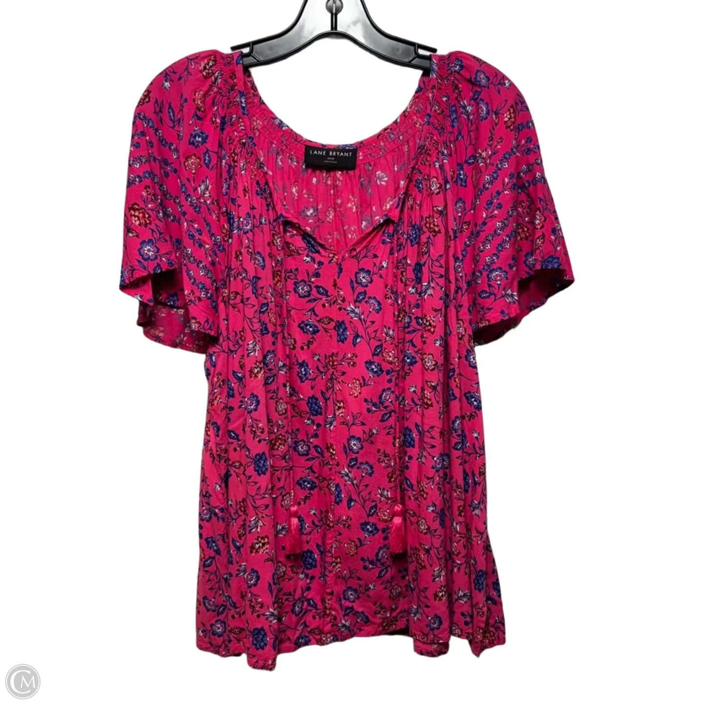 Top Short Sleeve By Lane Bryant In Floral Print, Size: 18