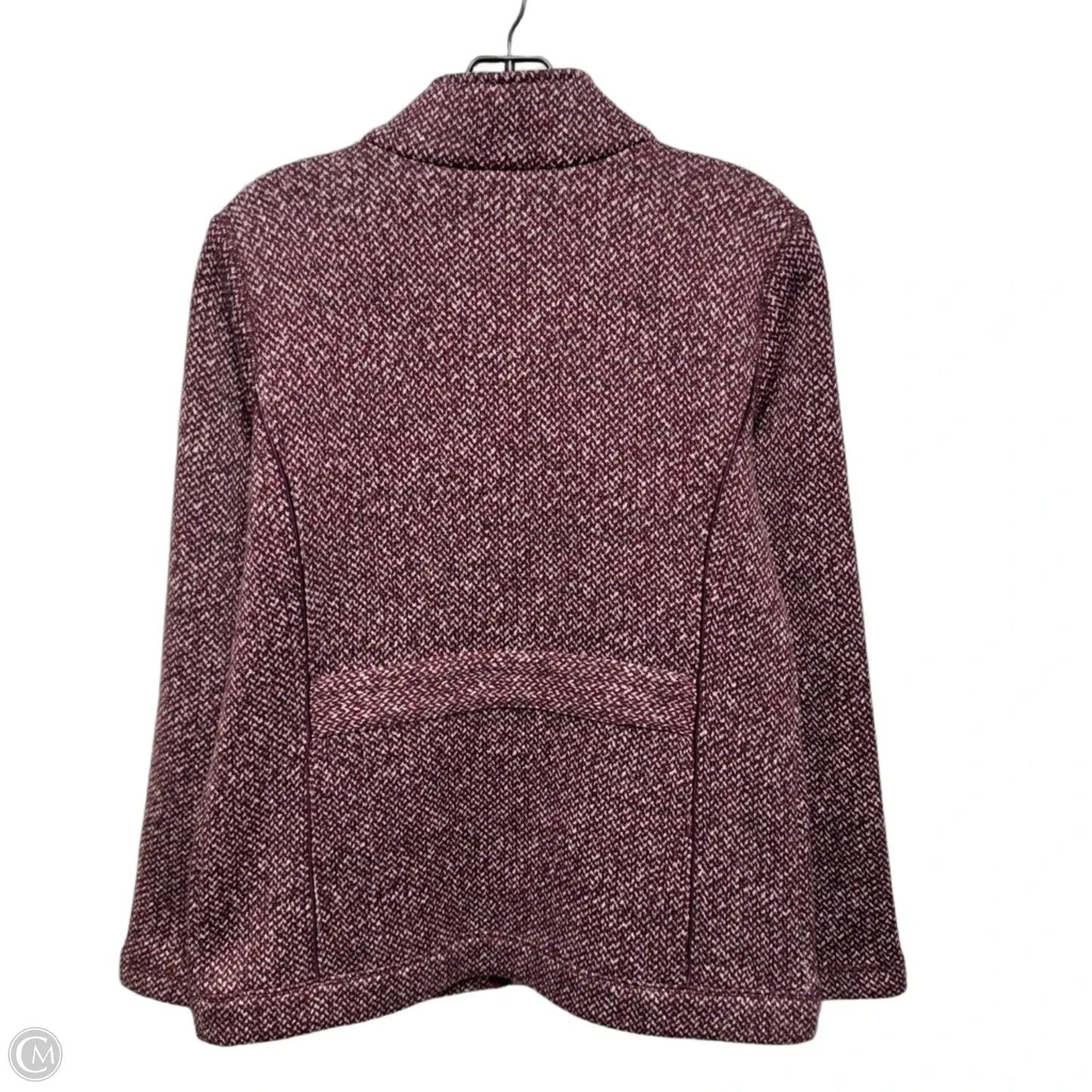 Jacket Fleece By Talbots In Maroon, Size: S